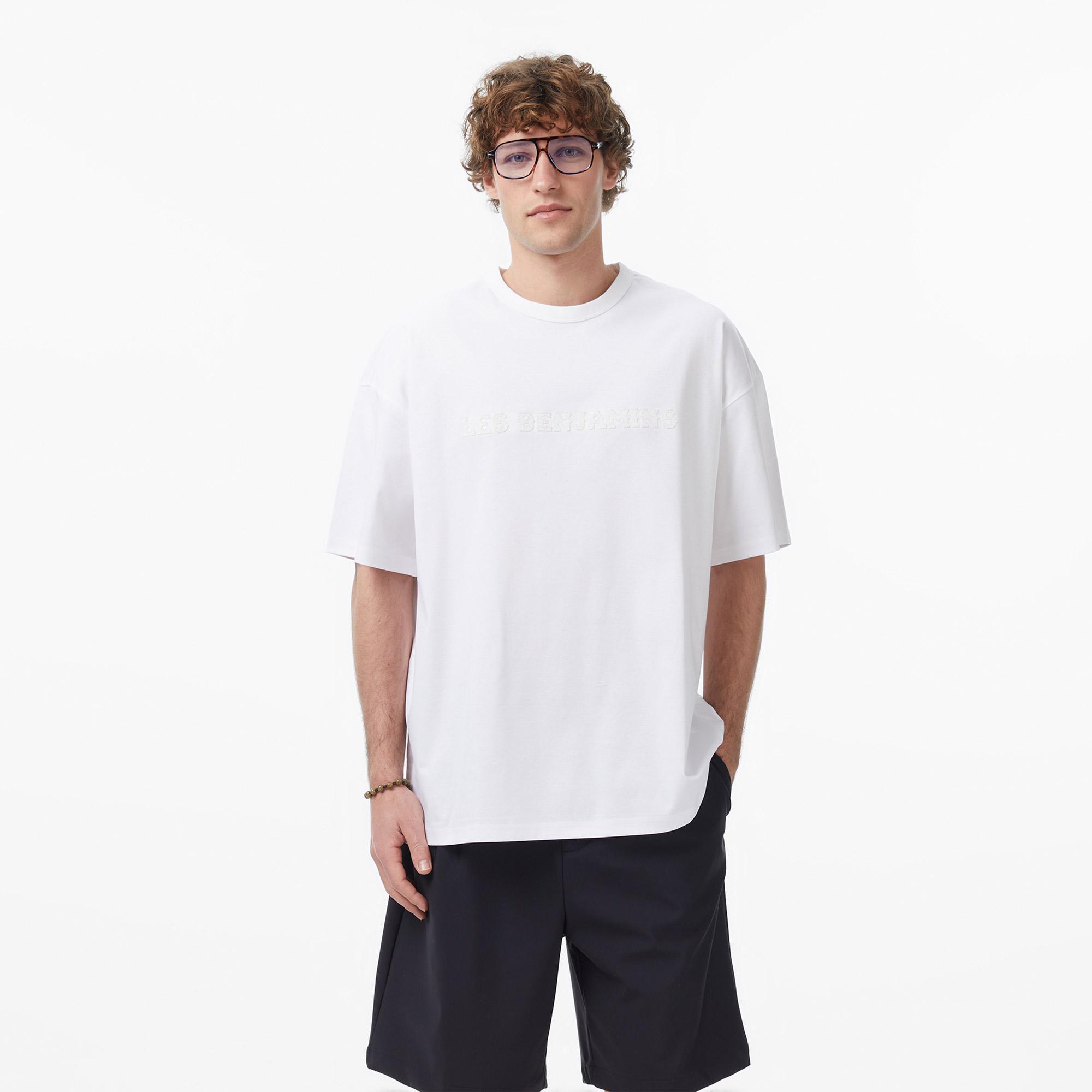 Les Benjamins 015 Erkek Beyaz T-Shirt