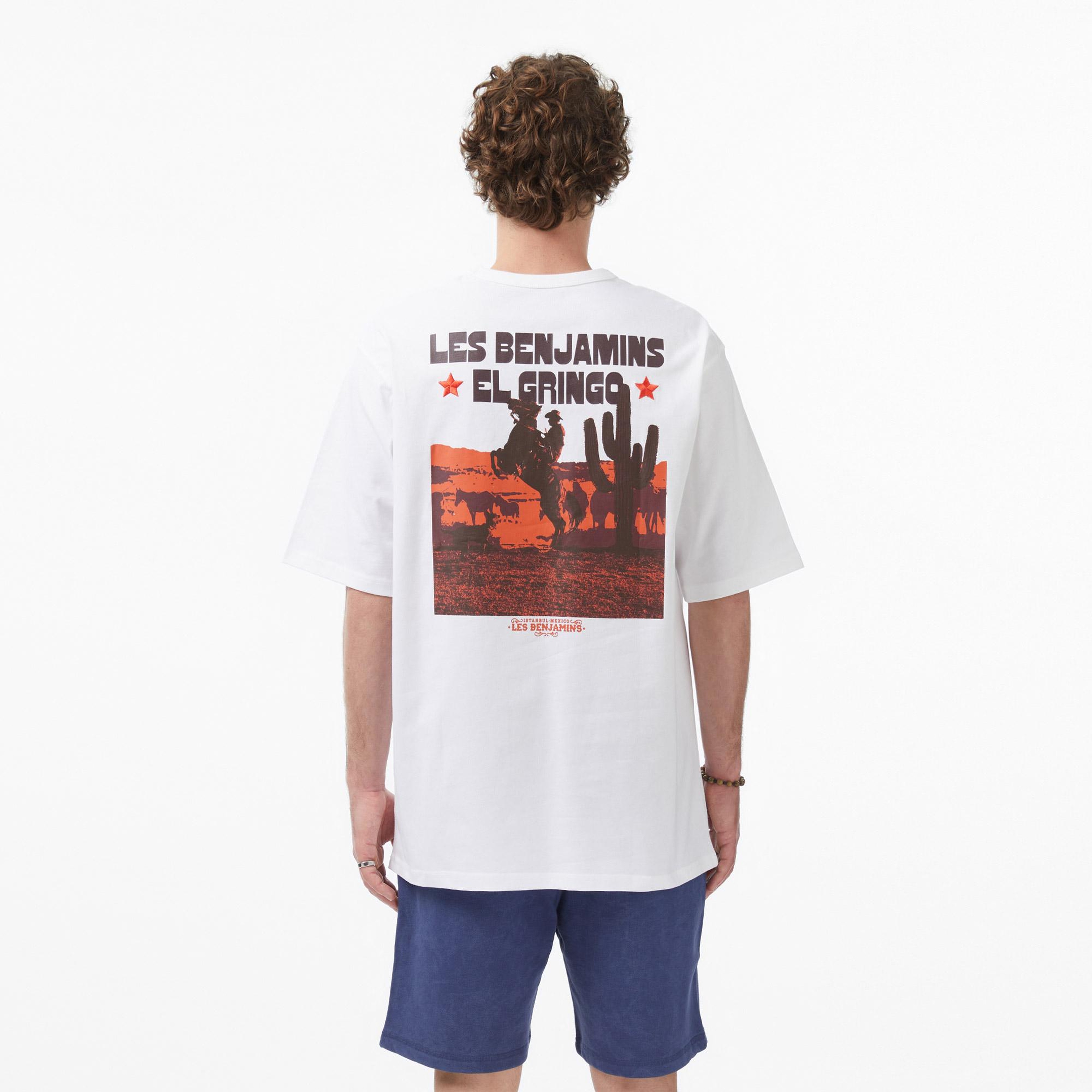 Les Benjamins 003 Erkek Beyaz T-Shirt