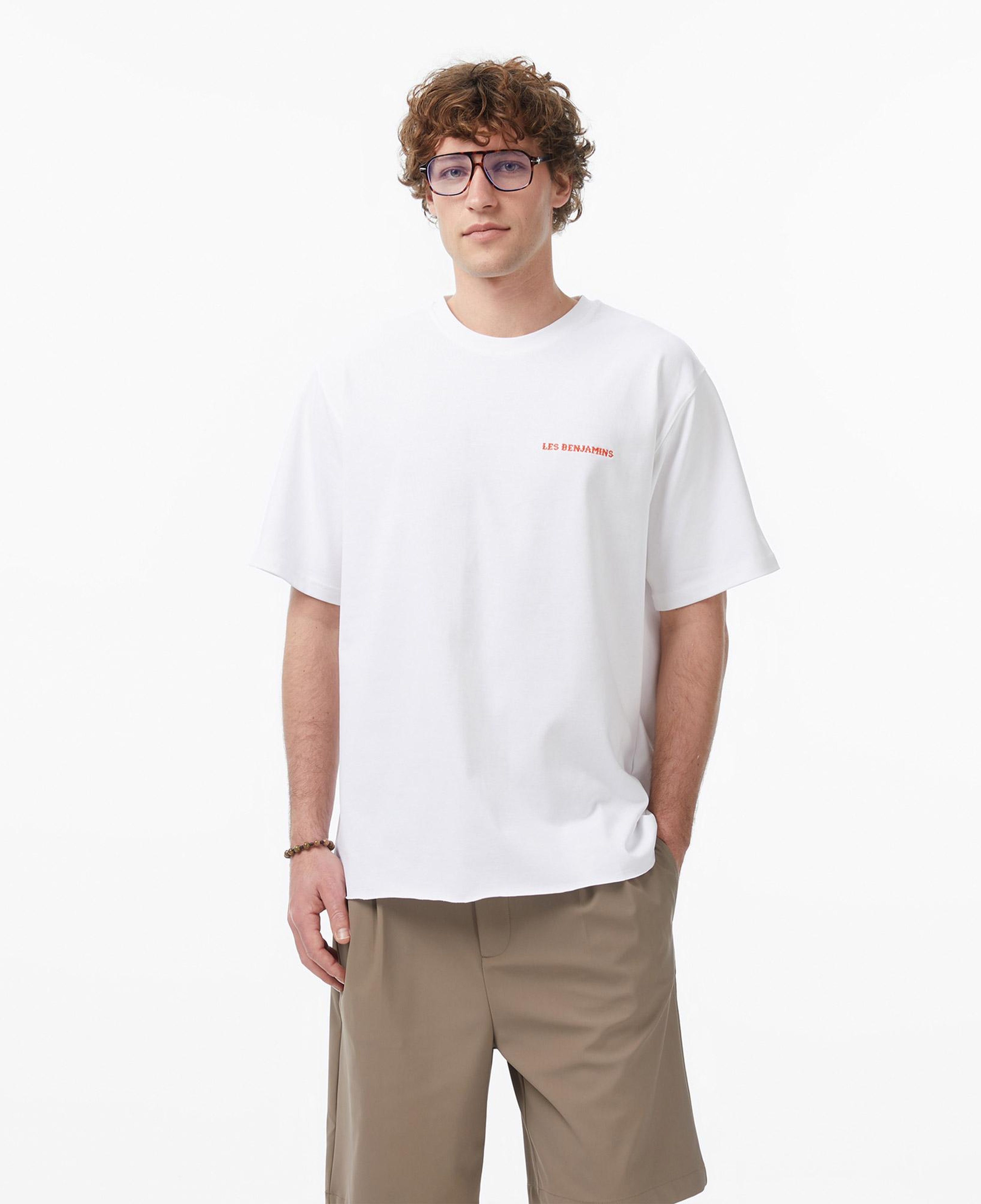 Les Benjamins 017 Erkek Beyaz T-Shirt