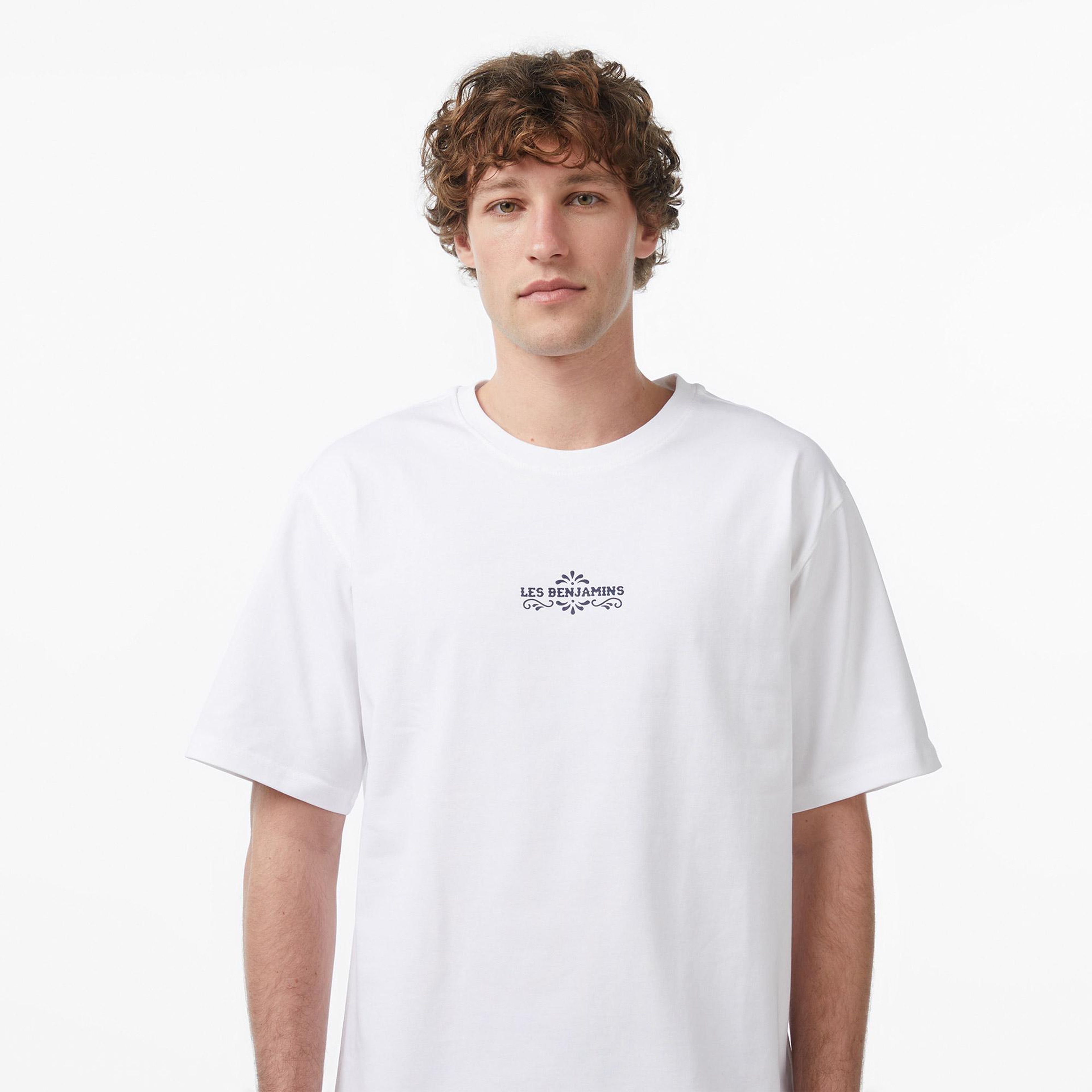 Les Benjamins 020 Erkek Beyaz T-Shirt