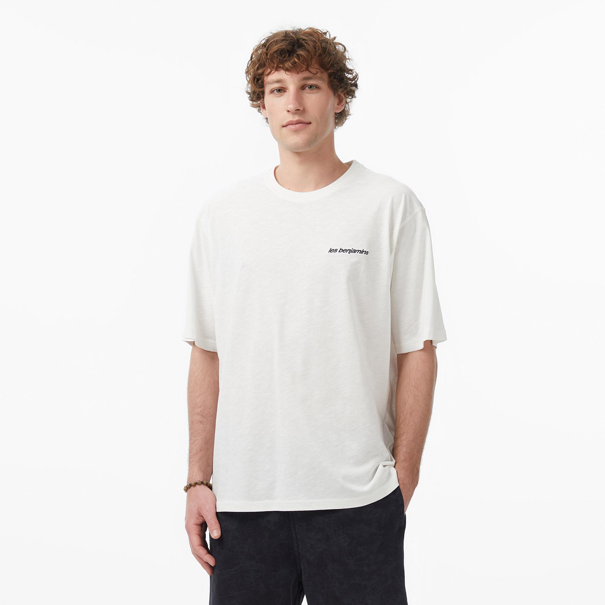 Les Benjamins 313 Erkek Beyaz T-Shirt