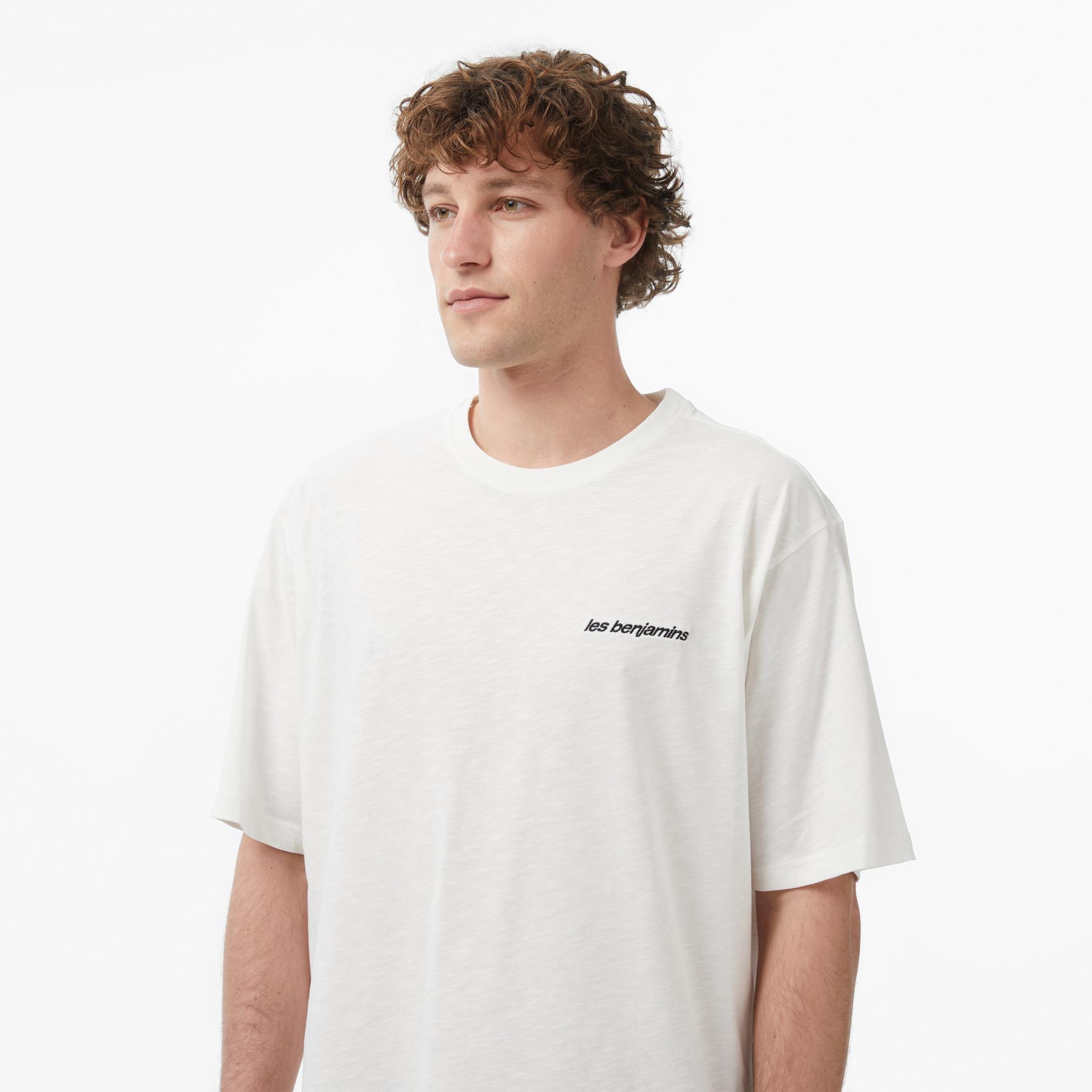 Les Benjamins 313 Erkek Beyaz T-Shirt