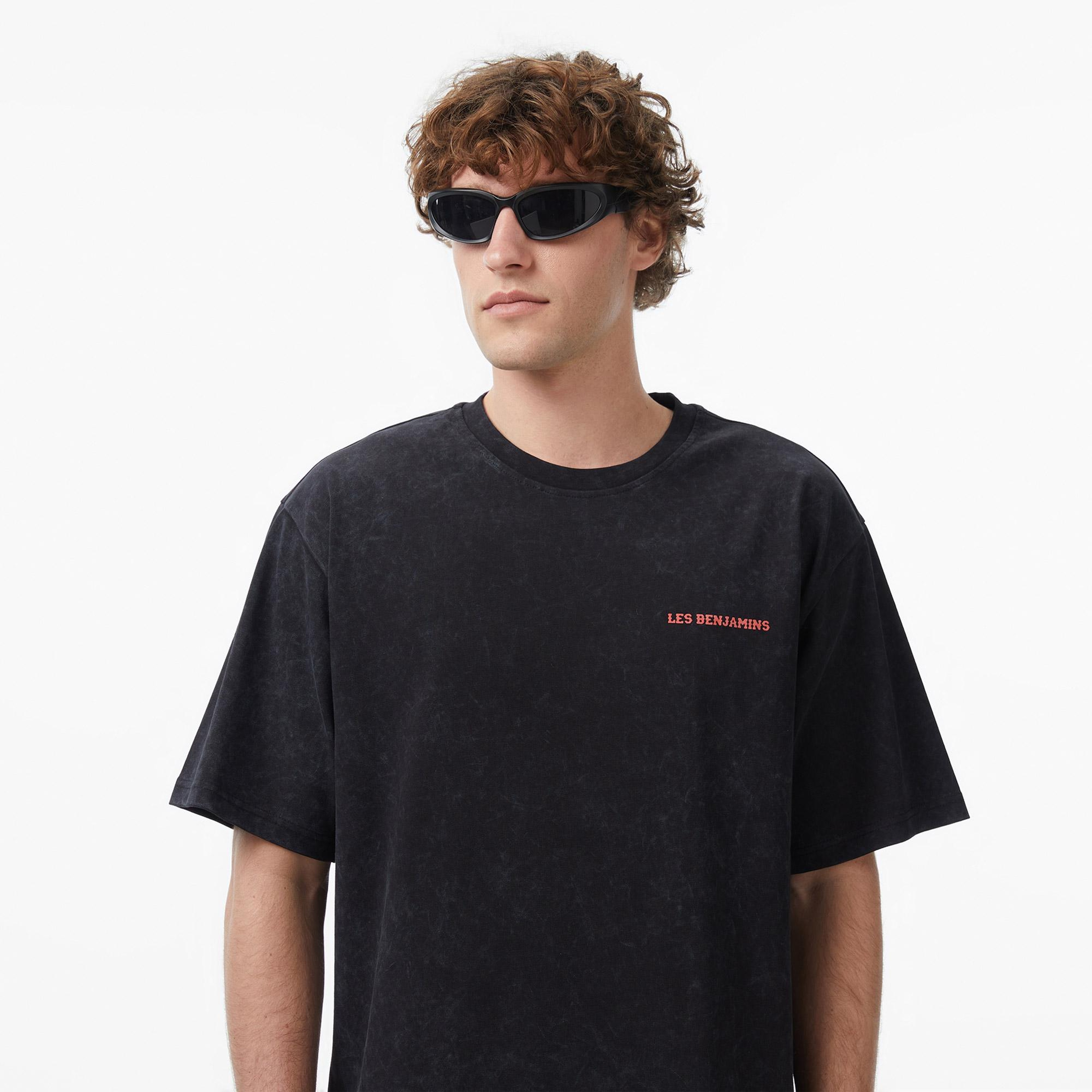 Les Benjamins 028 Erkek Siyah T-Shirt