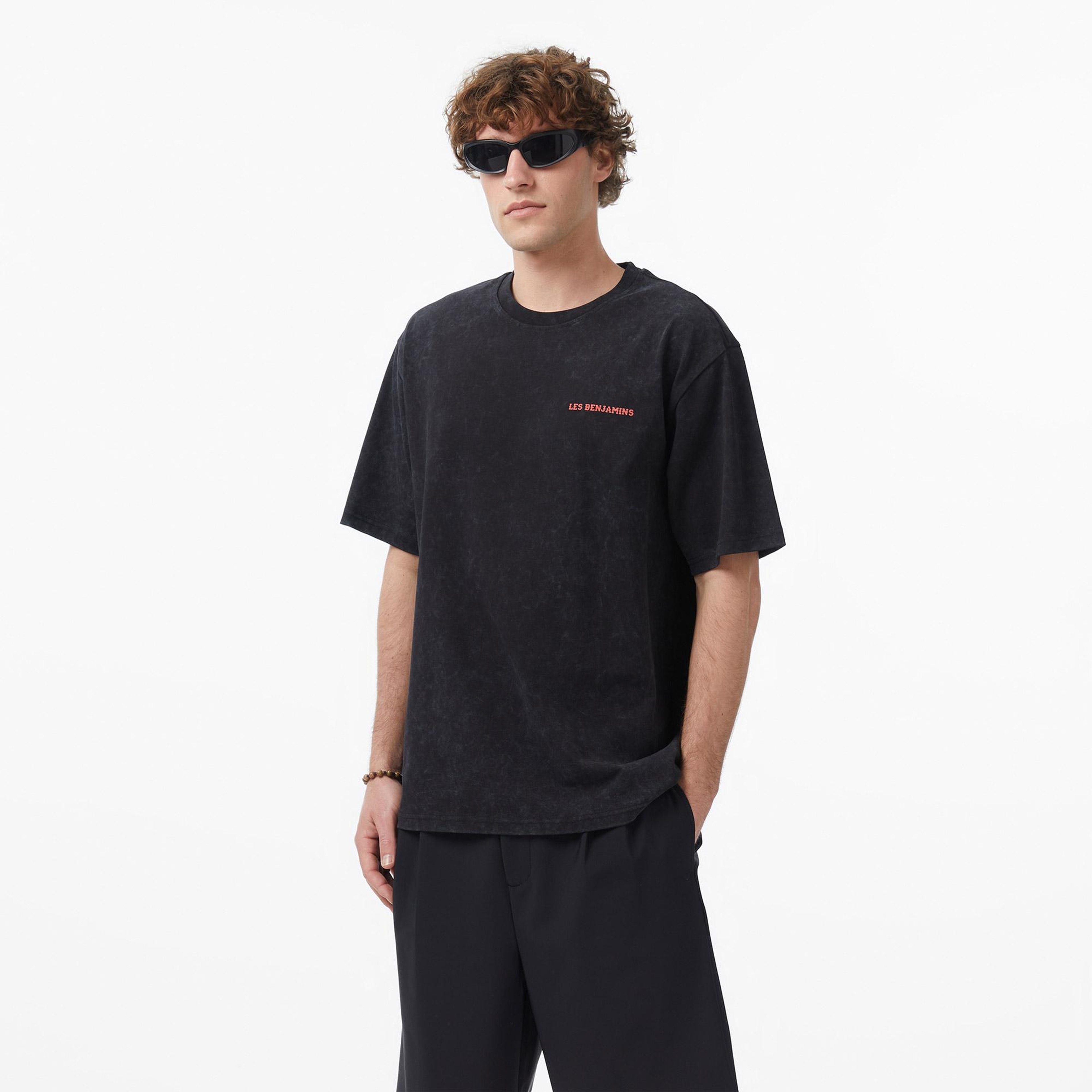 Les Benjamins 028 Erkek Siyah T-Shirt