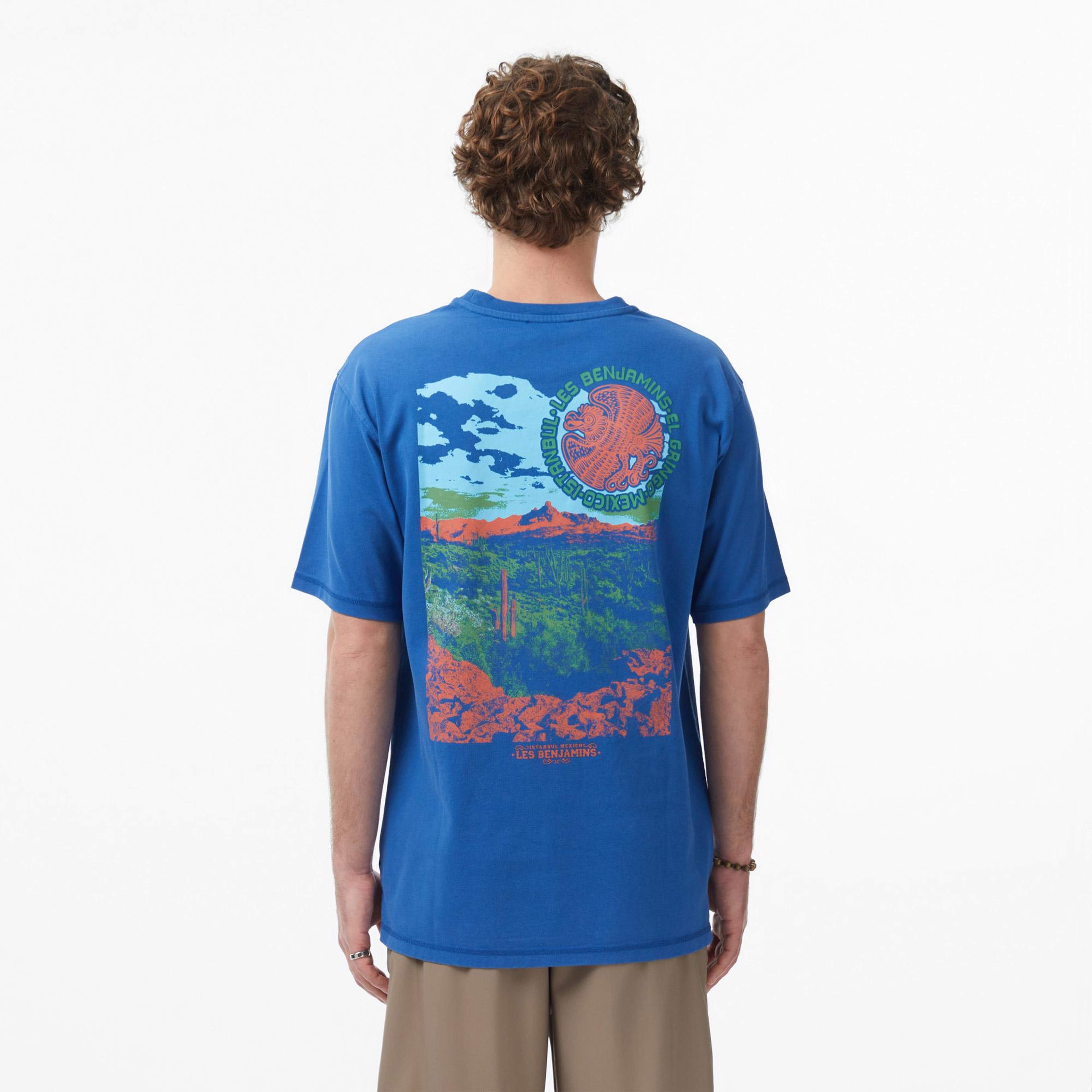 Les Benjamins 013 Erkek Mavi T-Shirt