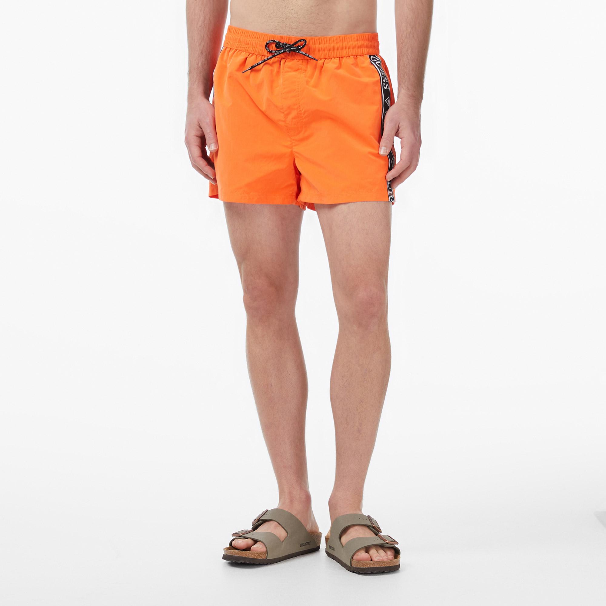 Guess Poly Erkek Turuncu Deniz Şortu