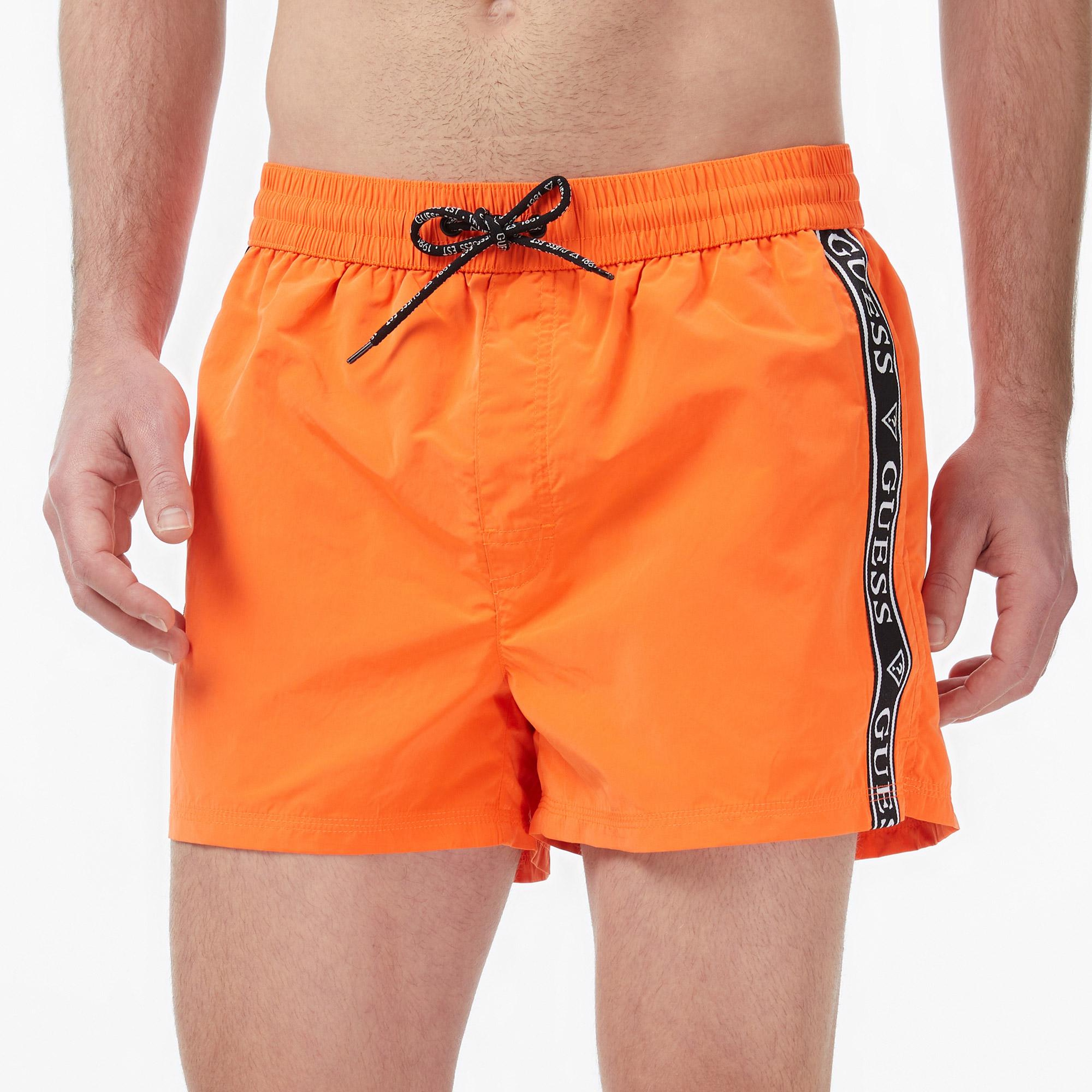 Guess Poly Erkek Turuncu Deniz Şortu