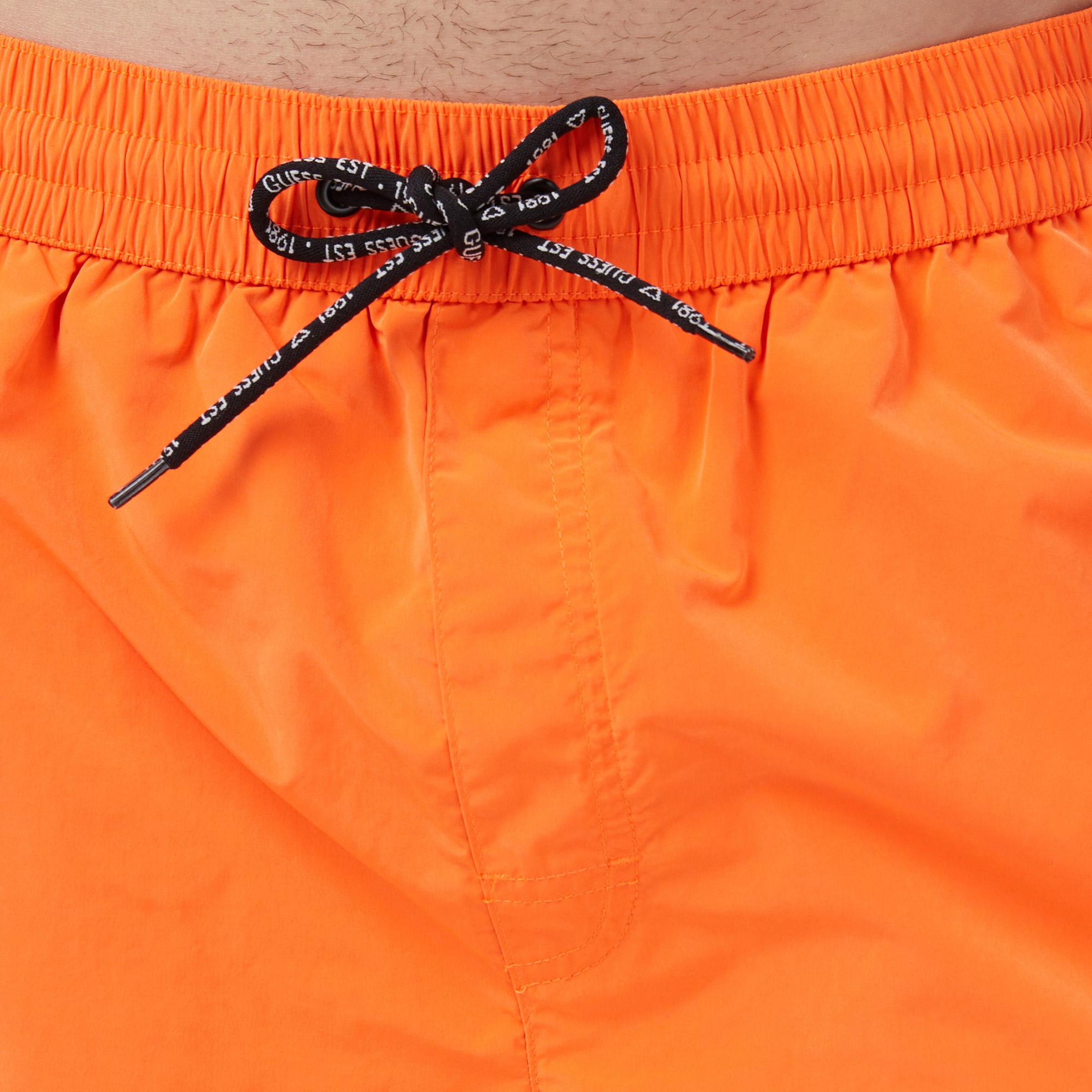 Guess Poly Erkek Turuncu Deniz Şortu