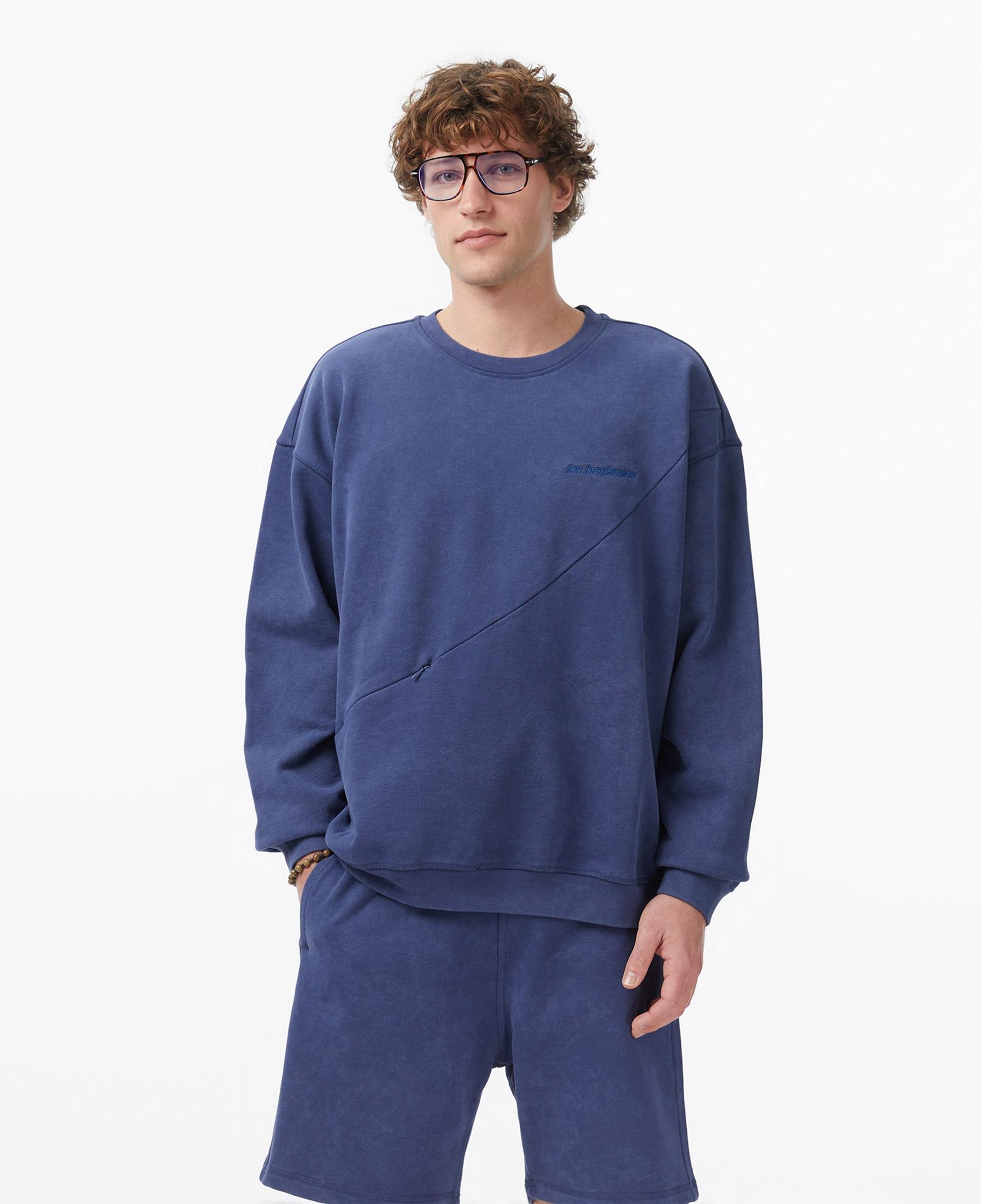 Les Benjamins 303 Erkek Mavi Sweatshirt