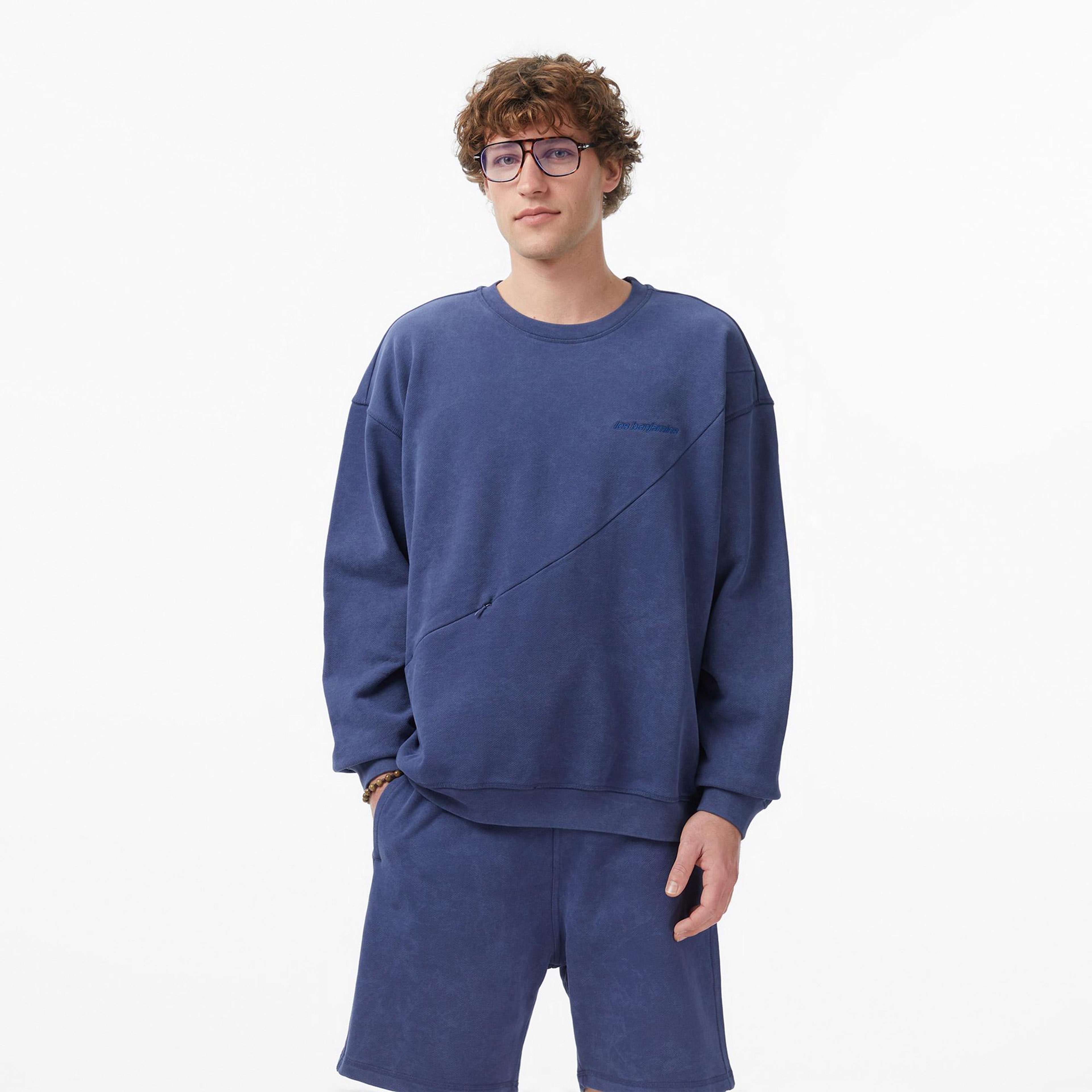 Les Benjamins 303 Erkek Mavi Sweatshirt