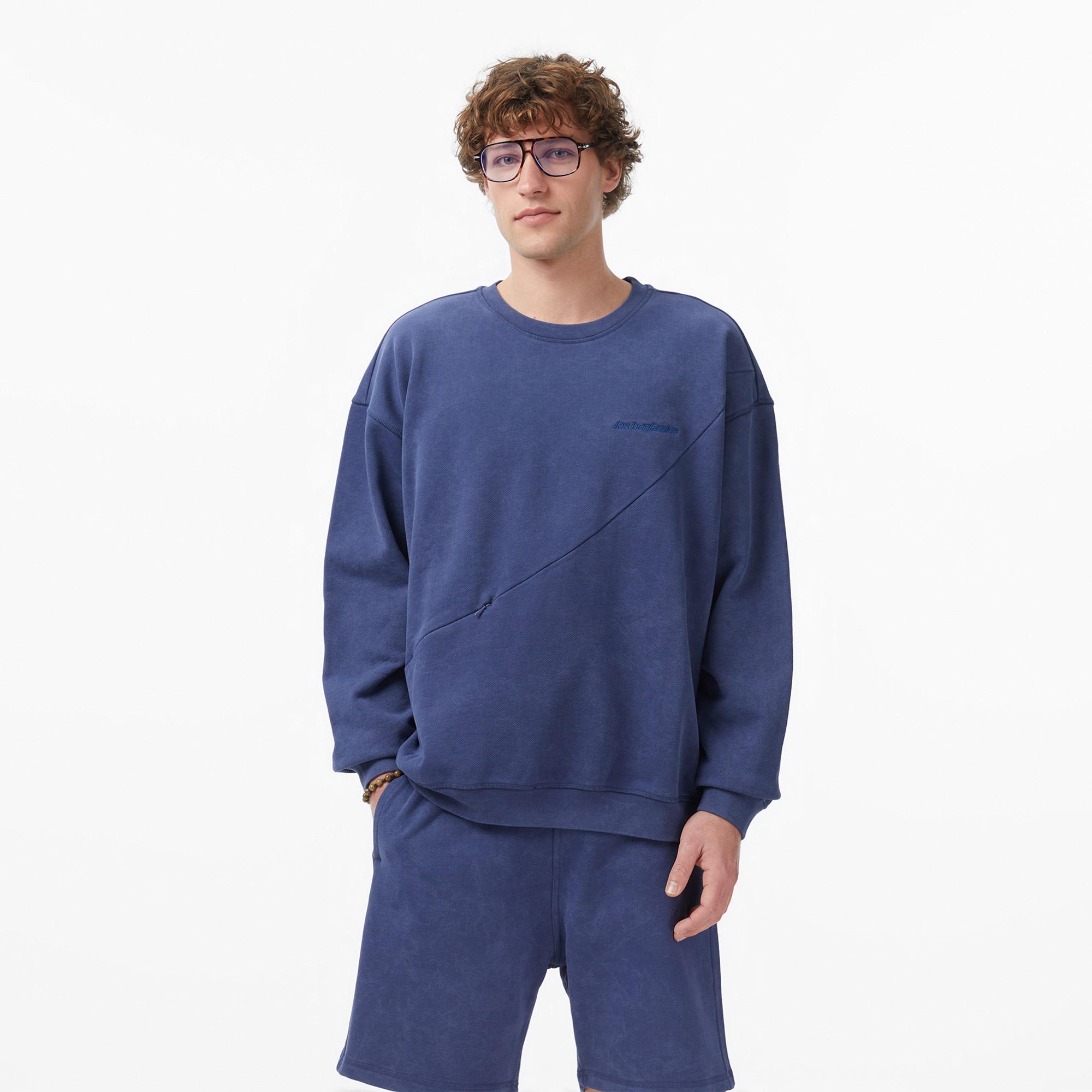 Les Benjamins 303 Erkek Mavi Sweatshirt