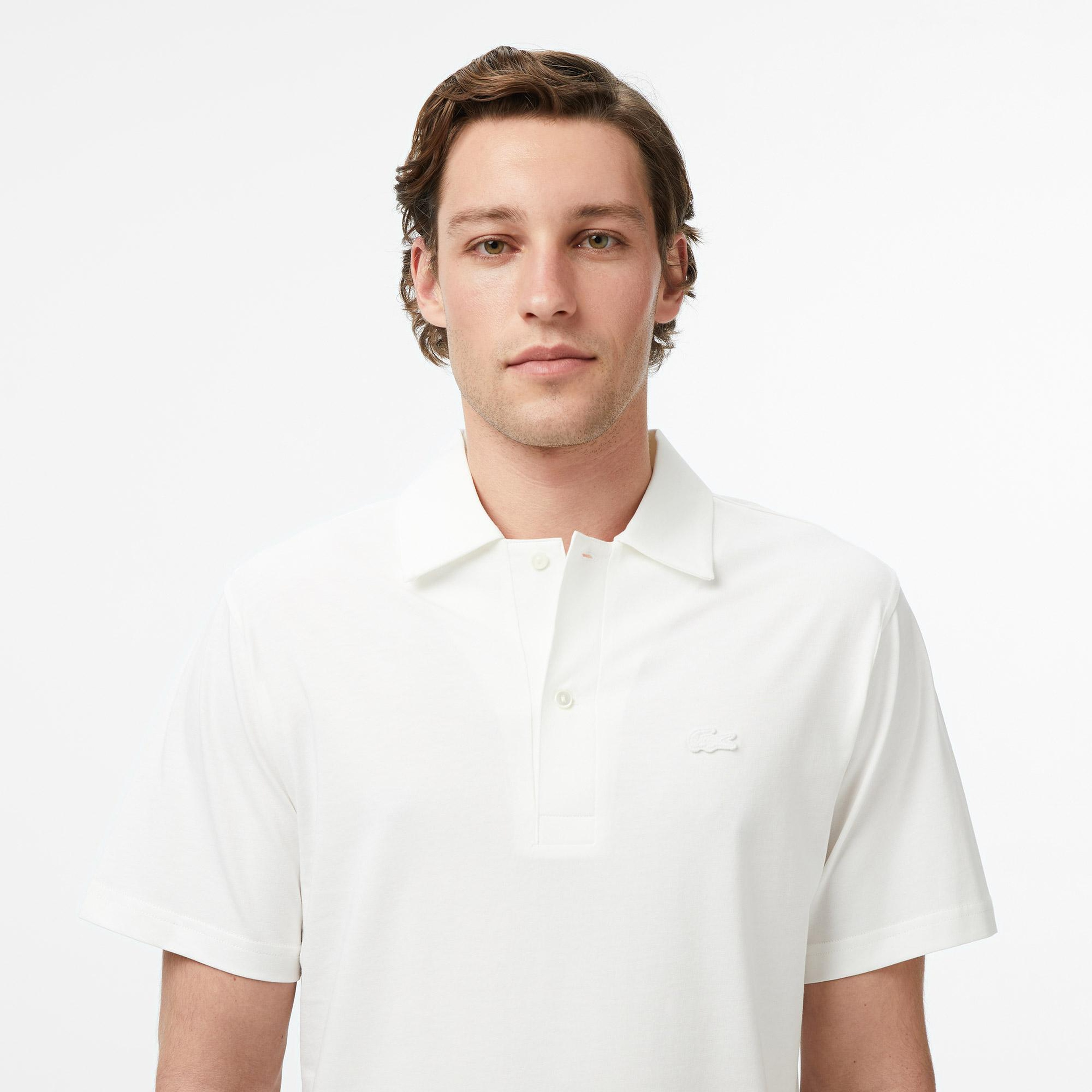 Lacoste L!VE Erkek Classic Fit Beyaz Polo