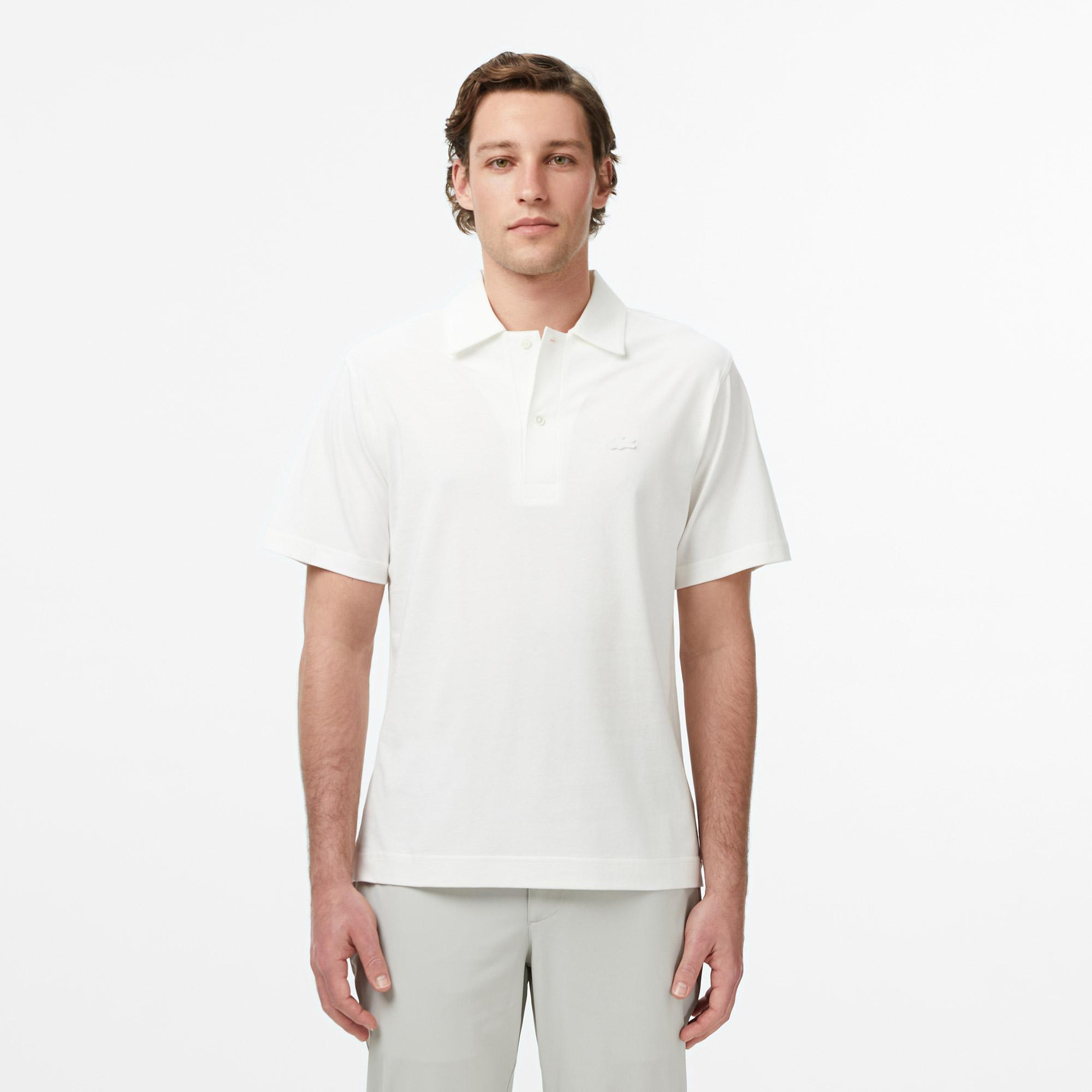 Lacoste L!VE Erkek Classic Fit Beyaz Polo