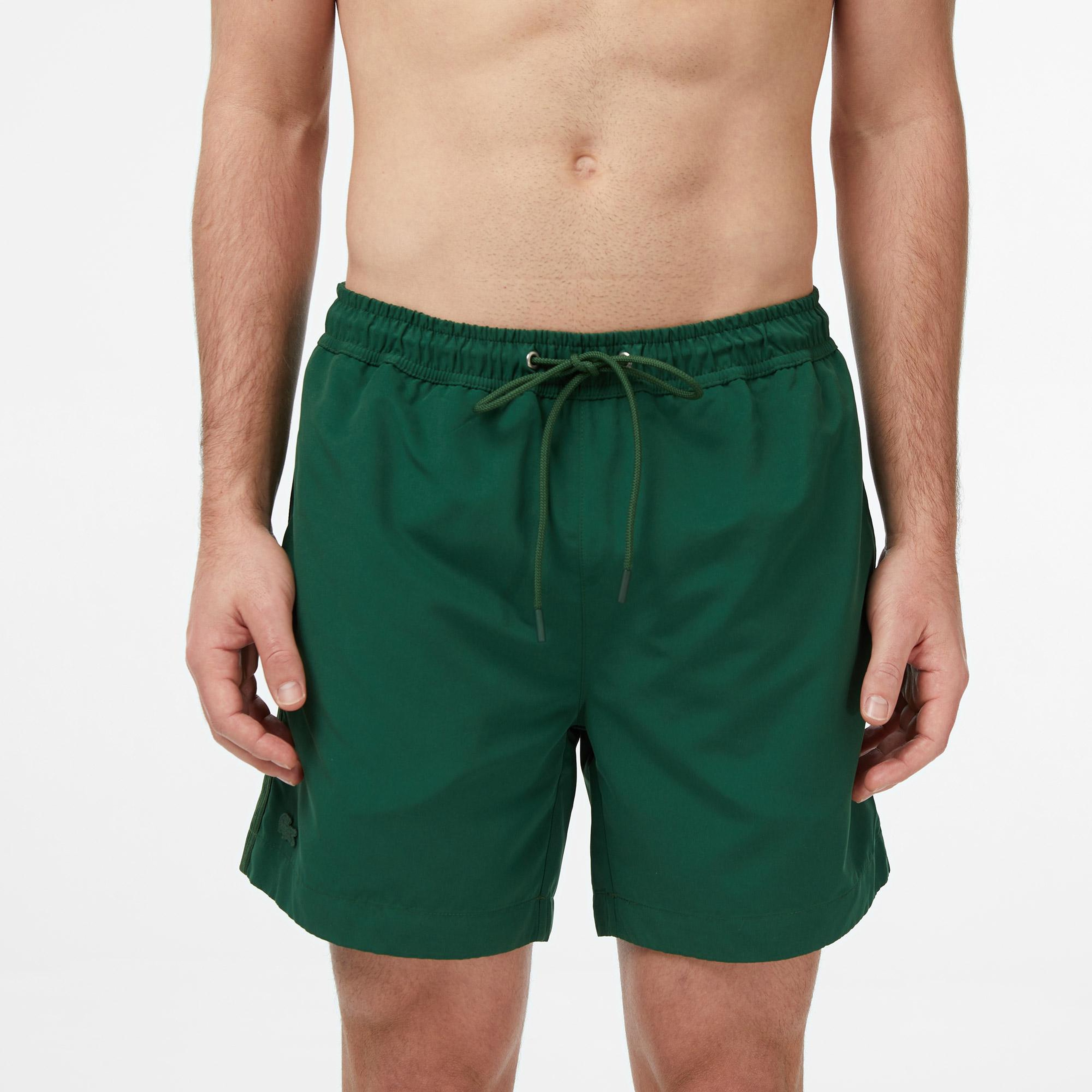 Lacoste Erkek Regular Fit Koyu Yeşil Deniz Şortu