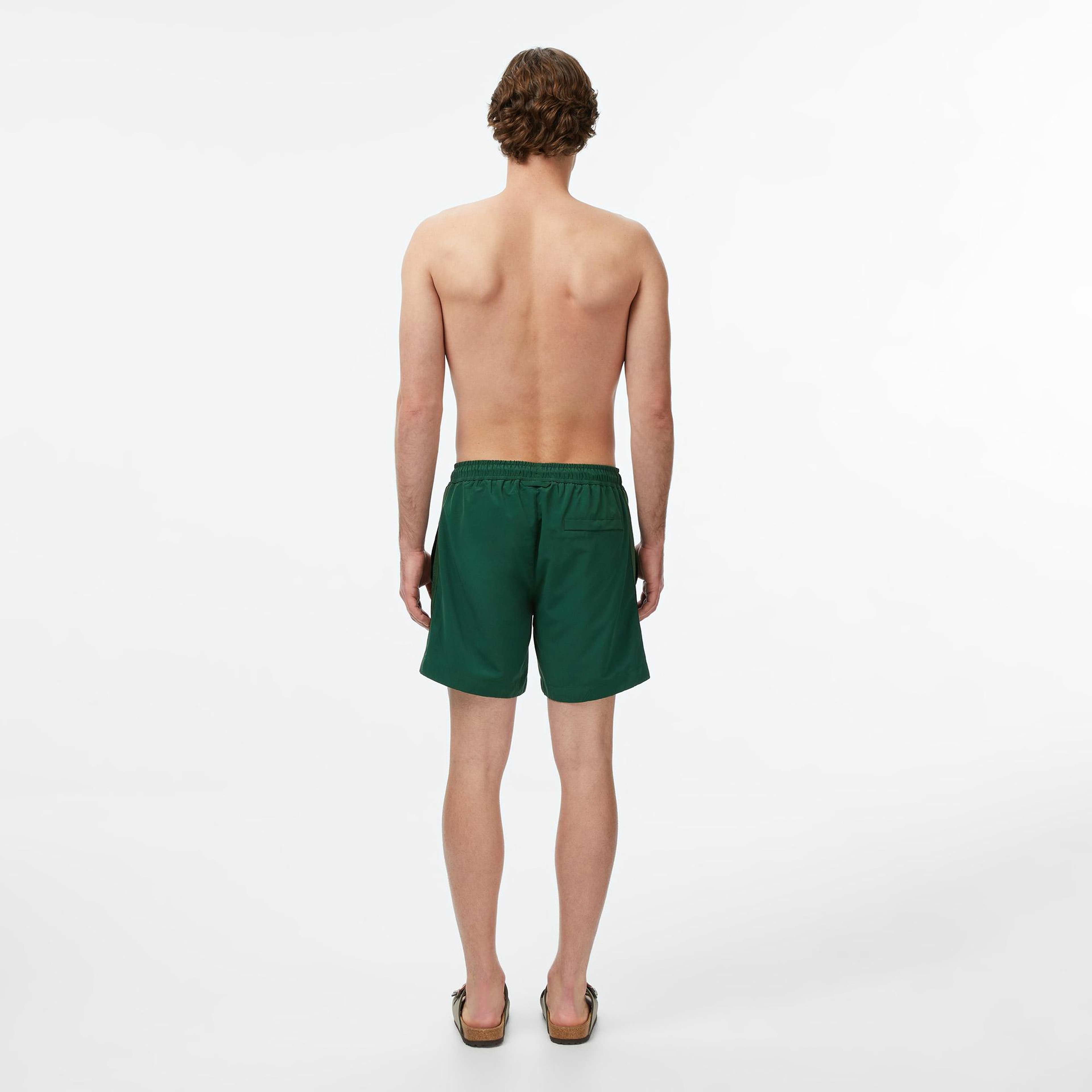 Lacoste Erkek Regular Fit Koyu Yeşil Deniz Şortu