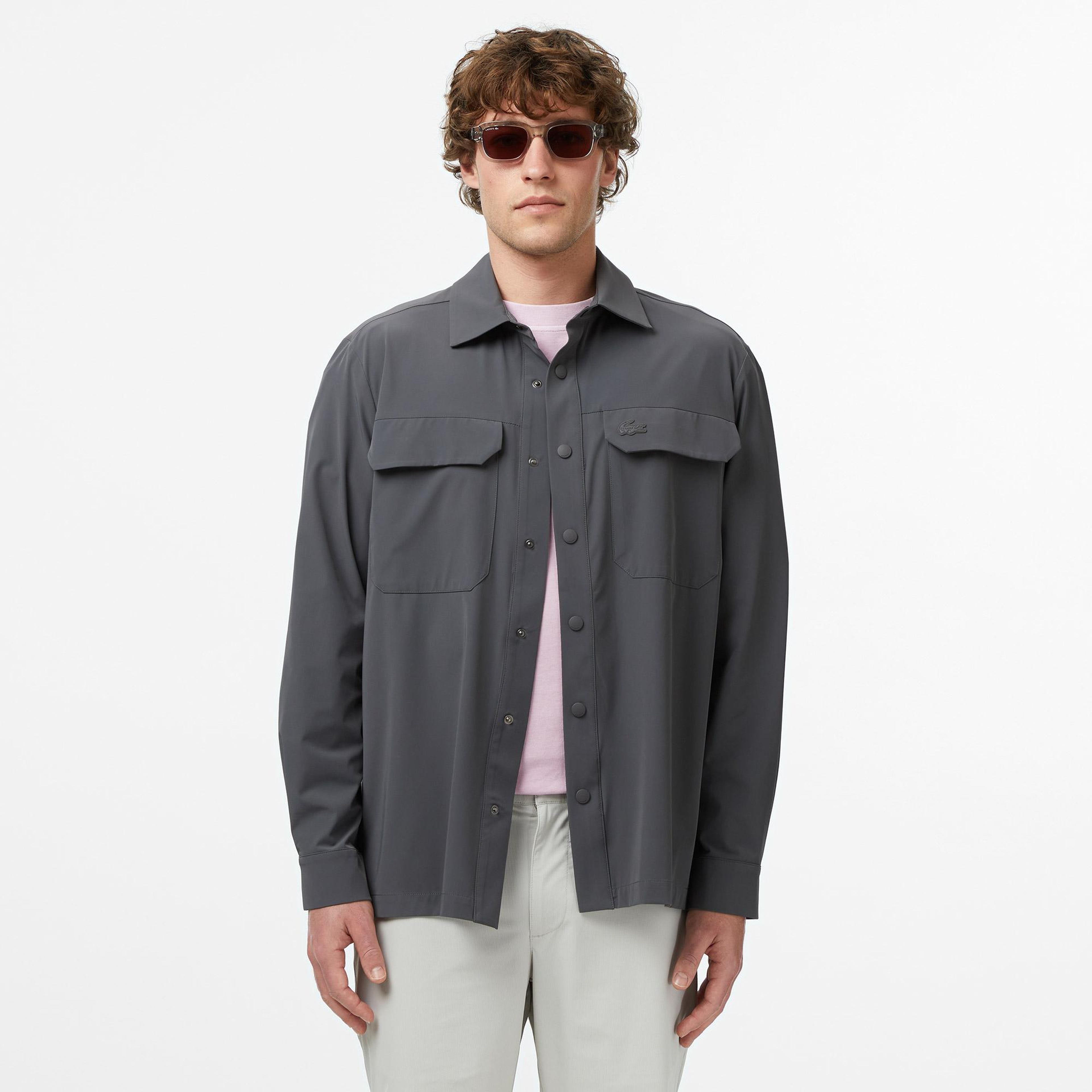 Lacoste Erkek Regular Fit Koyu Gri Gömlek