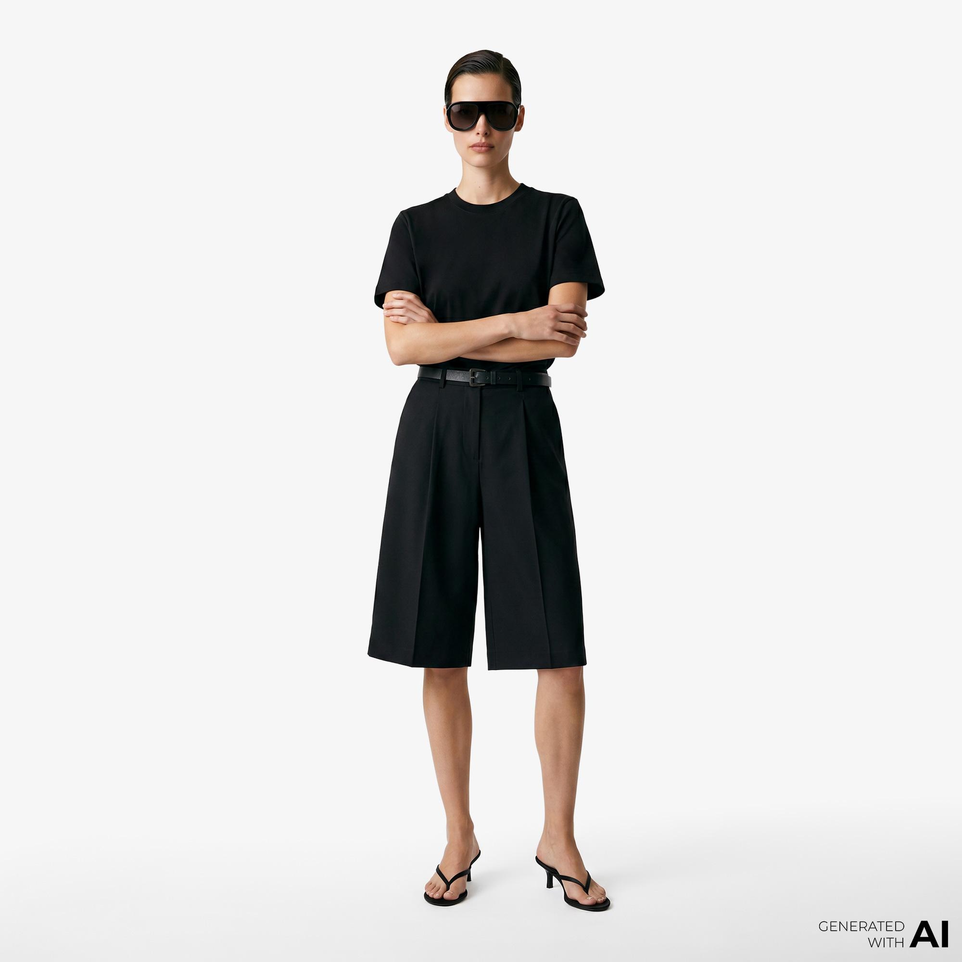 FashFed Basic Unisex Siyah T-Shirt