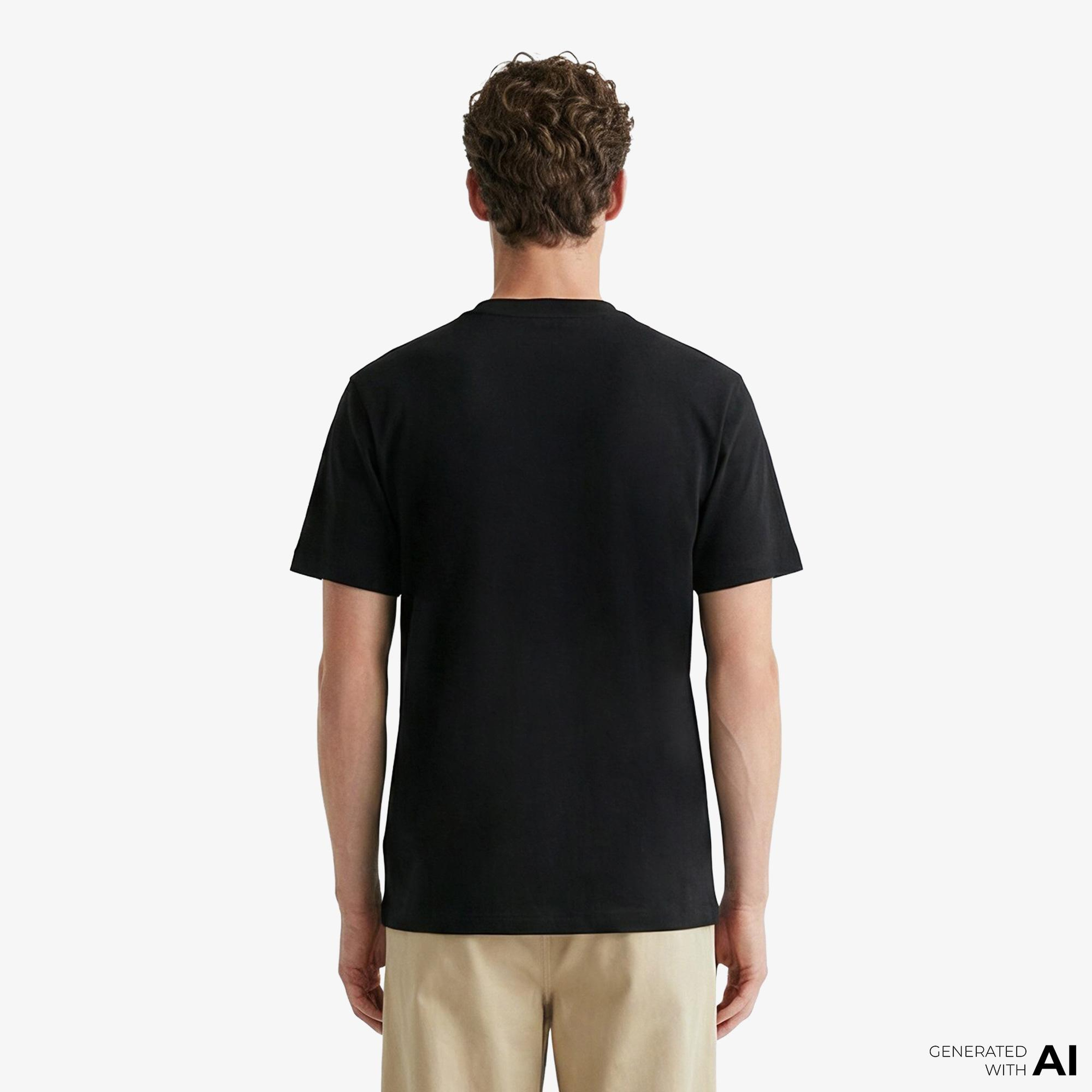 FashFed Basic Unisex Siyah T-Shirt