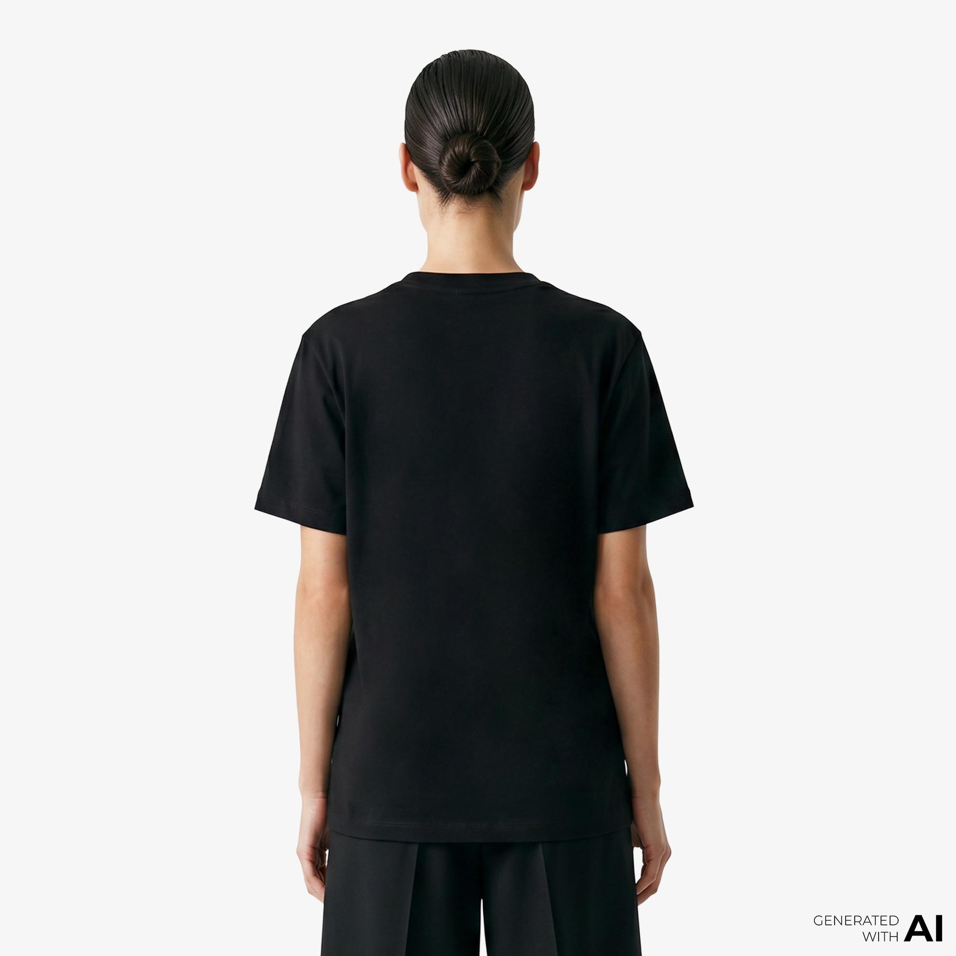 FashFed Basic Unisex Siyah T-Shirt