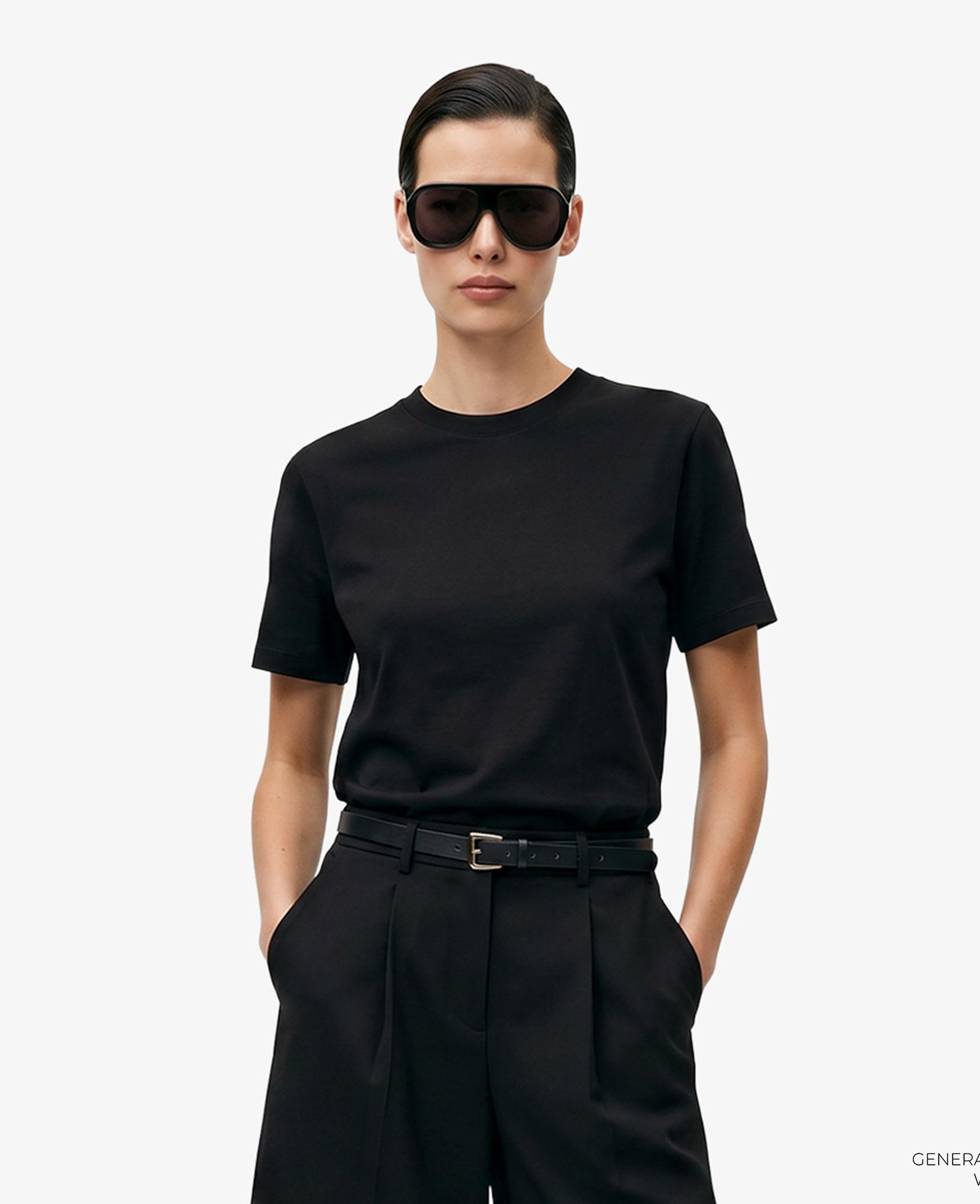 FashFed Basic Unisex Siyah T-Shirt