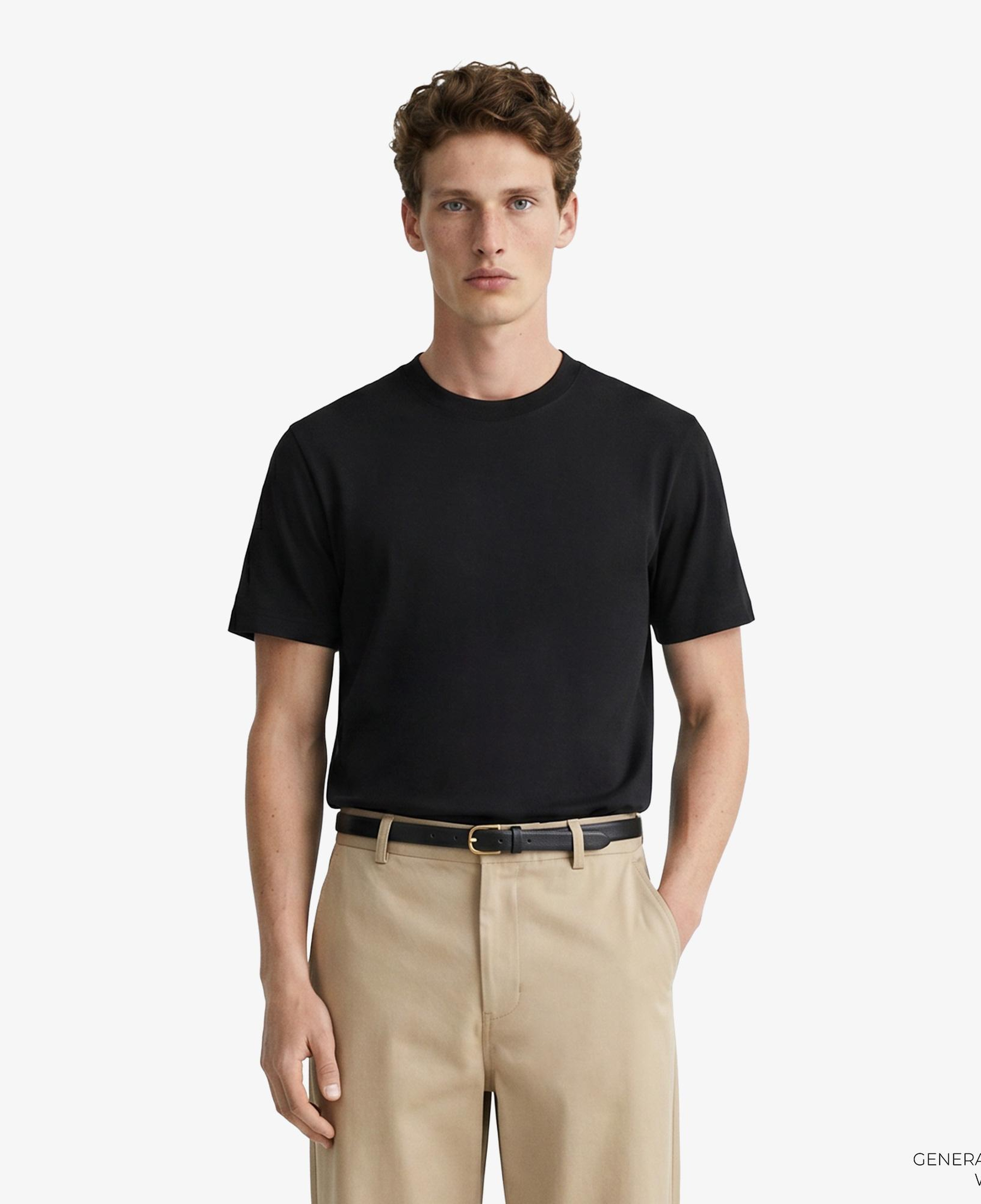 FashFed Basic Unisex Siyah T-Shirt
