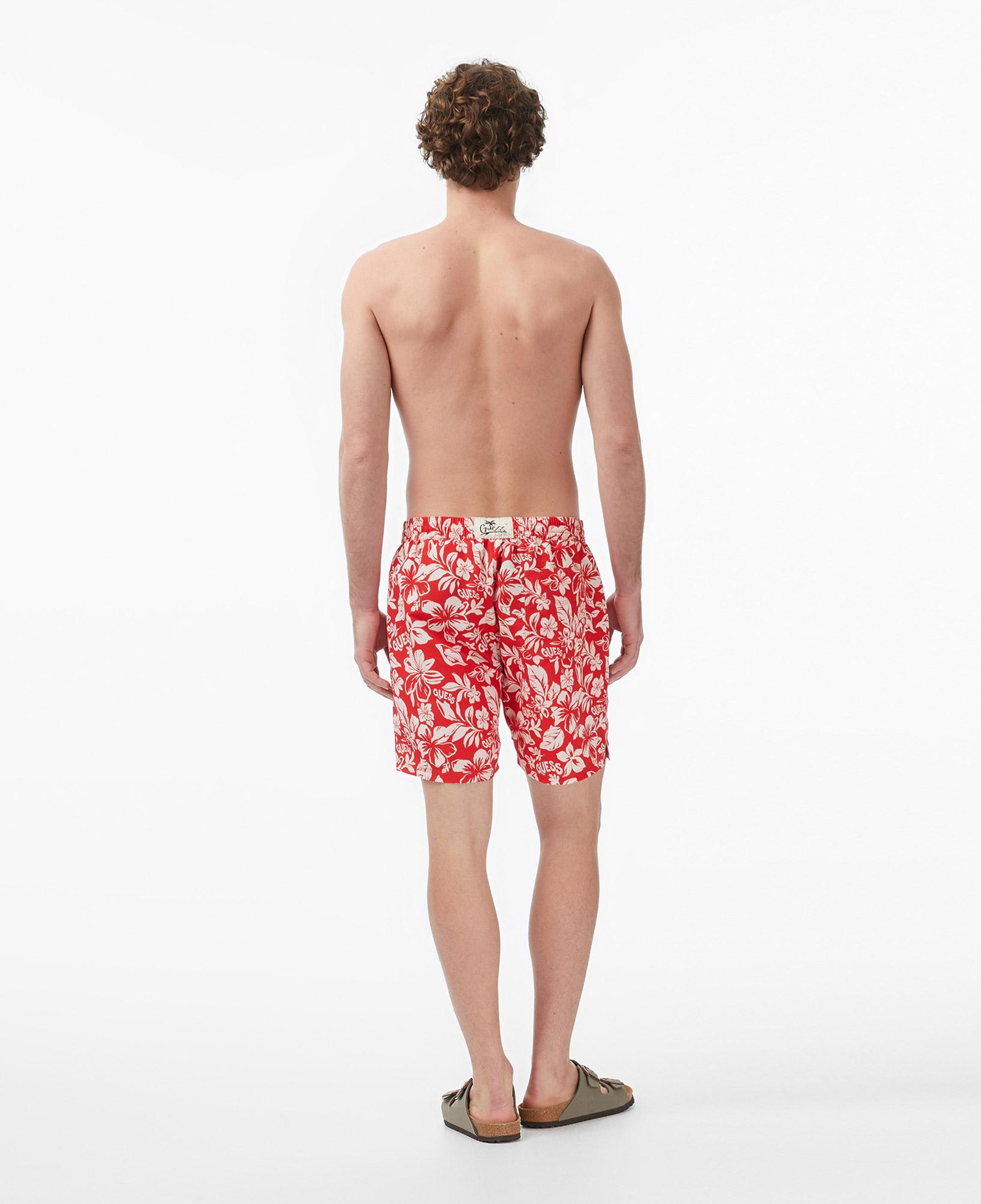 Guess Poly Erkek Kırmızı Deniz Şortu