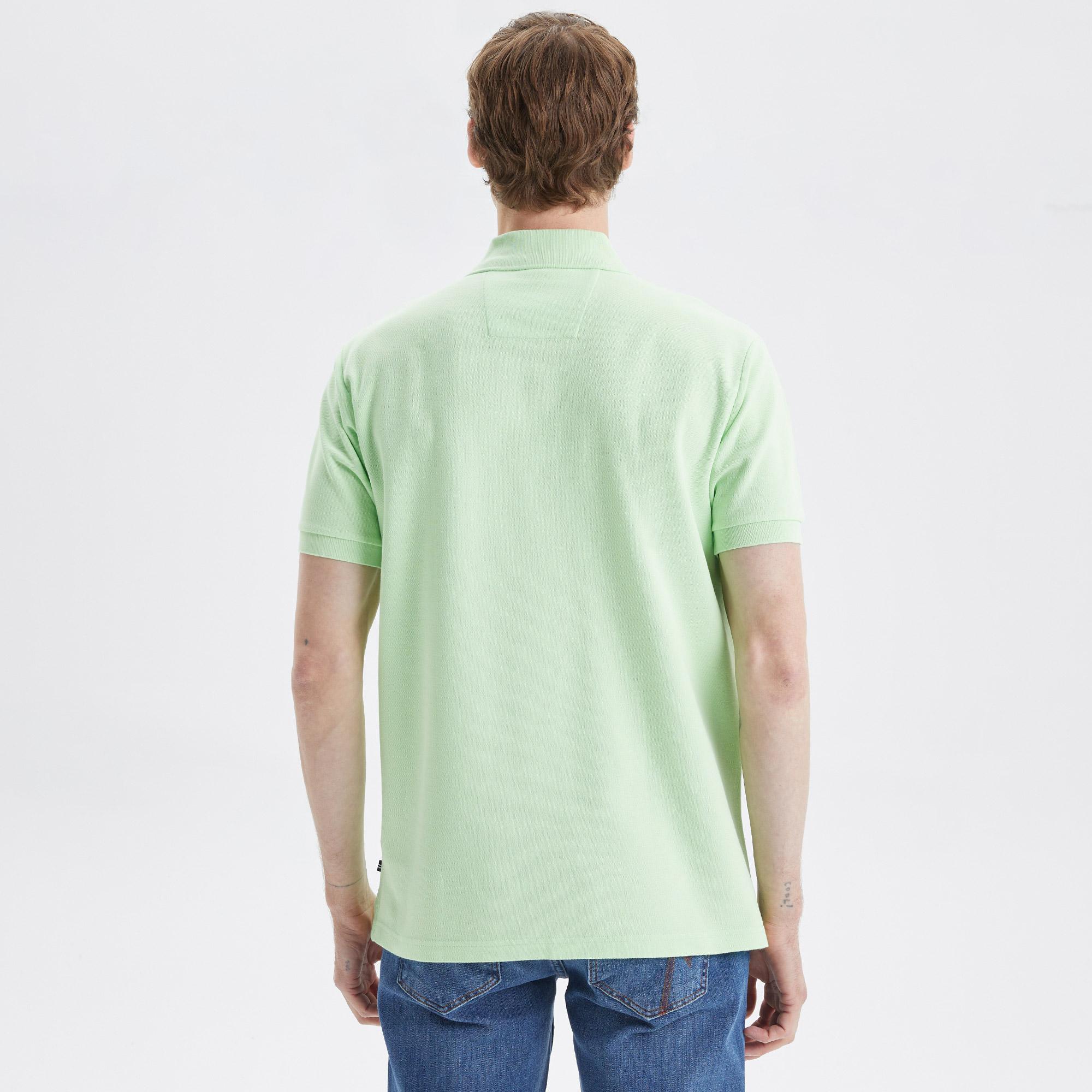 Nautica Erkek Yeşil Classic Fit Kısa Kollu Polo Yaka T-Shirt