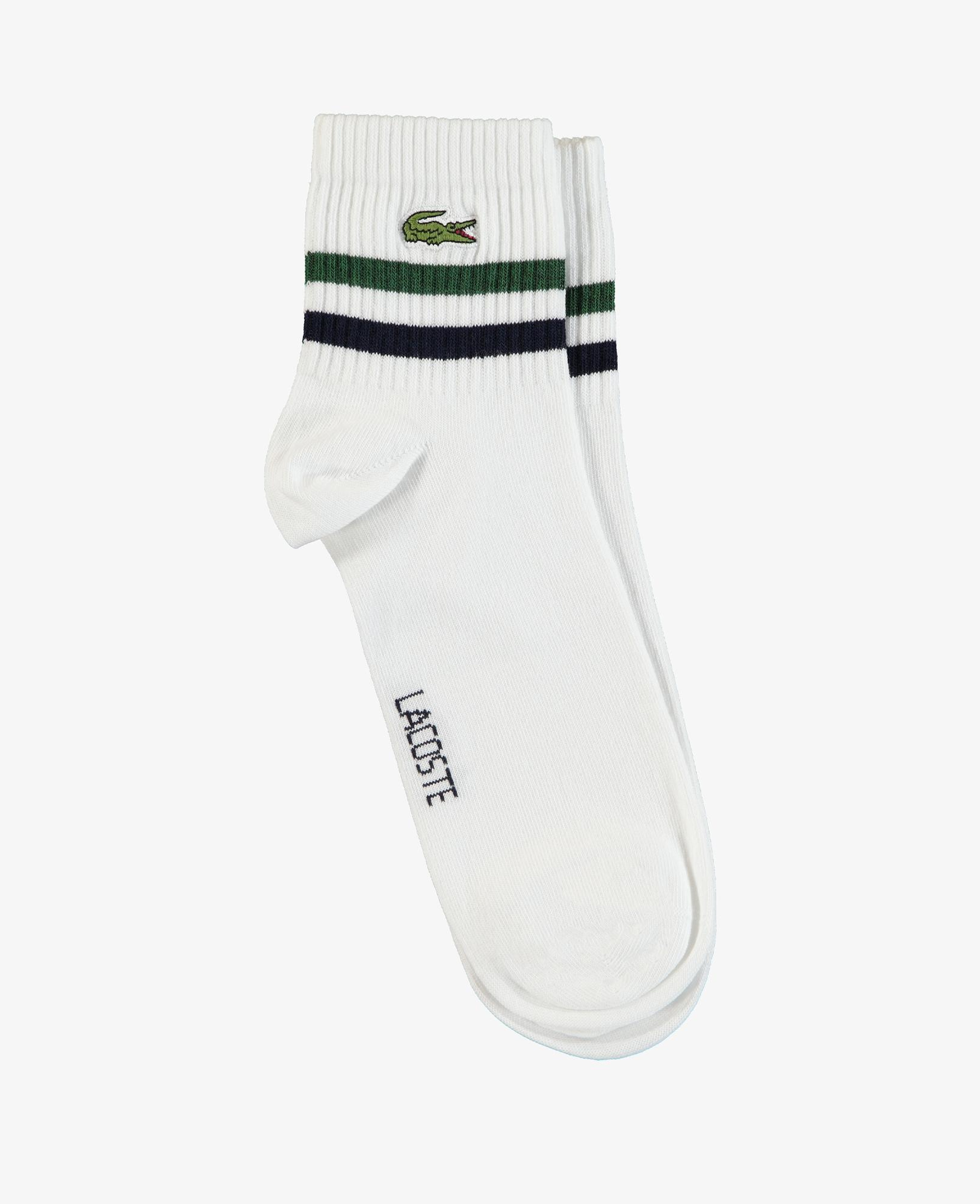Lacoste Erkek Çizgili Beyaz Çorap