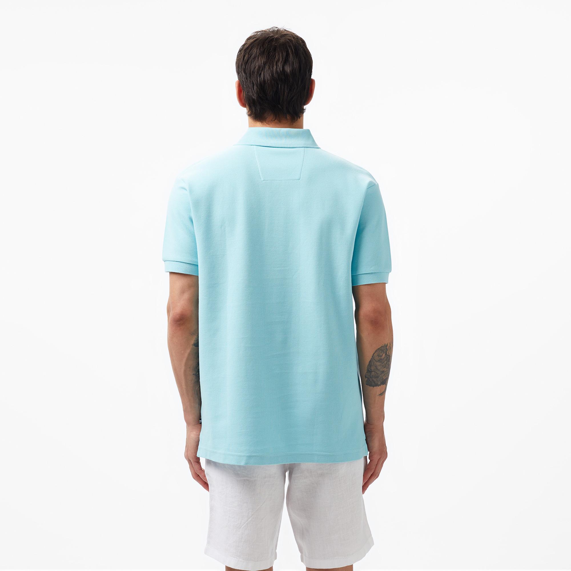 Nautica Erkek Mavi Classic Fit Polo Yaka T-Shirt