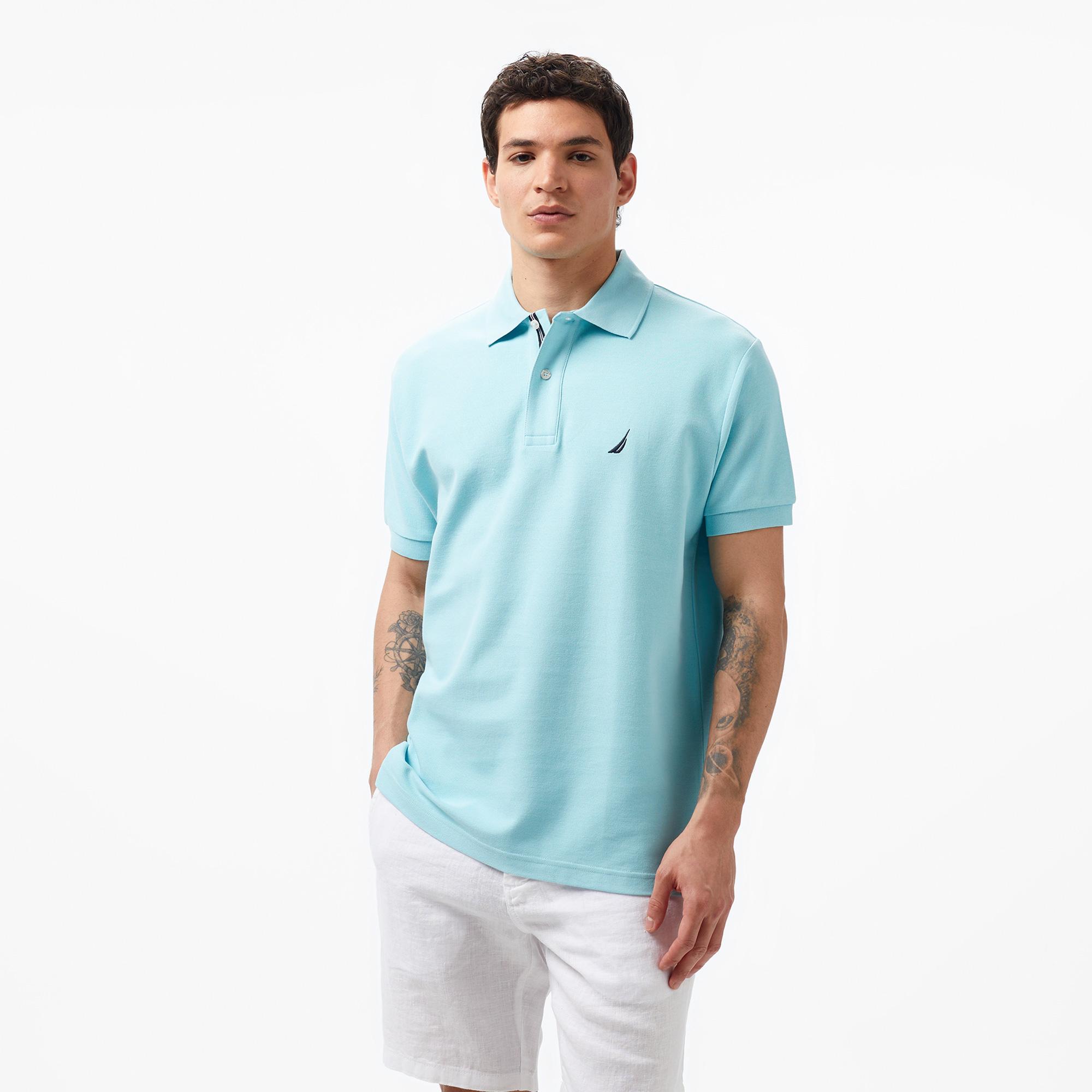 Nautica Erkek Mavi Classic Fit Polo Yaka T-Shirt