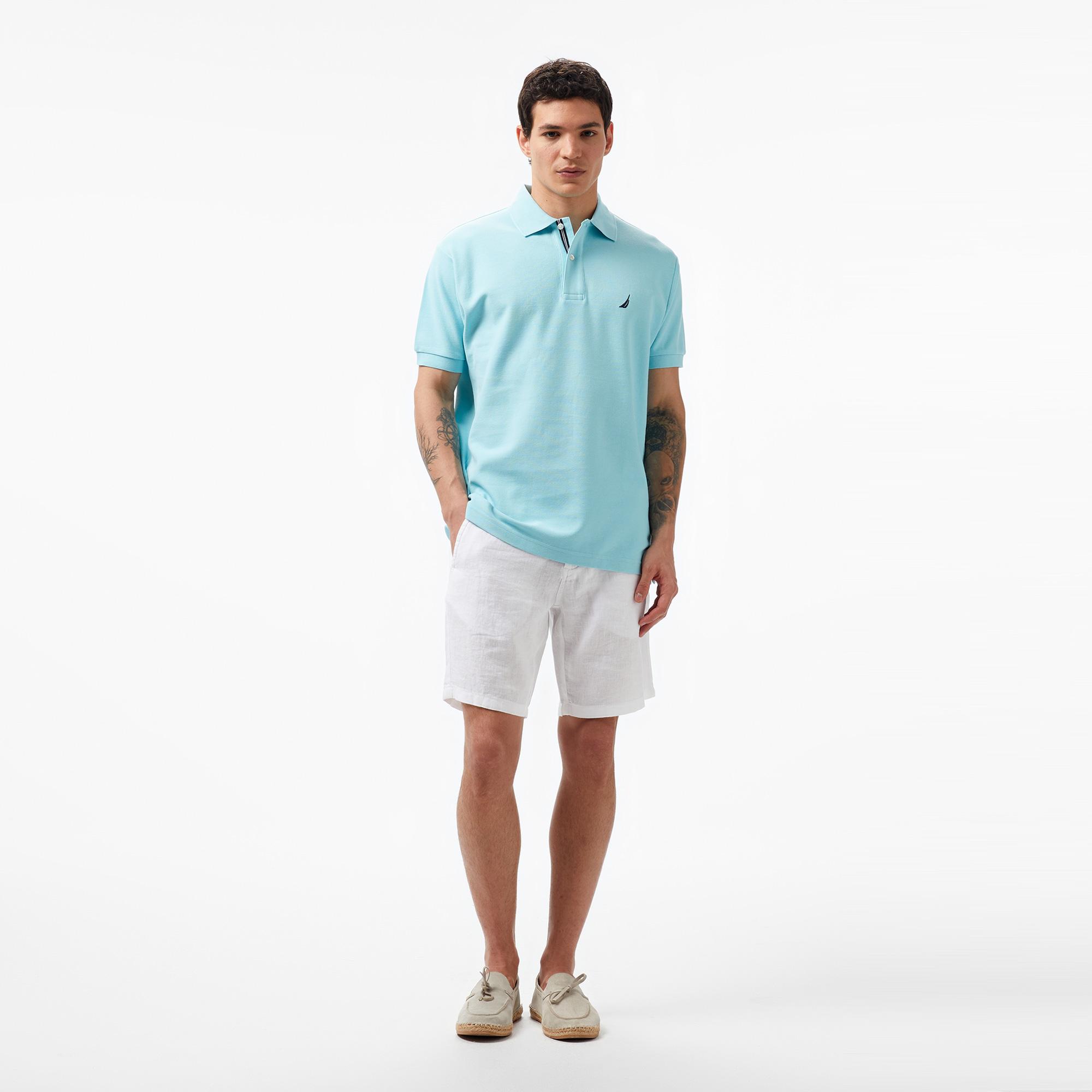 Nautica Erkek Mavi Classic Fit Polo Yaka T-Shirt