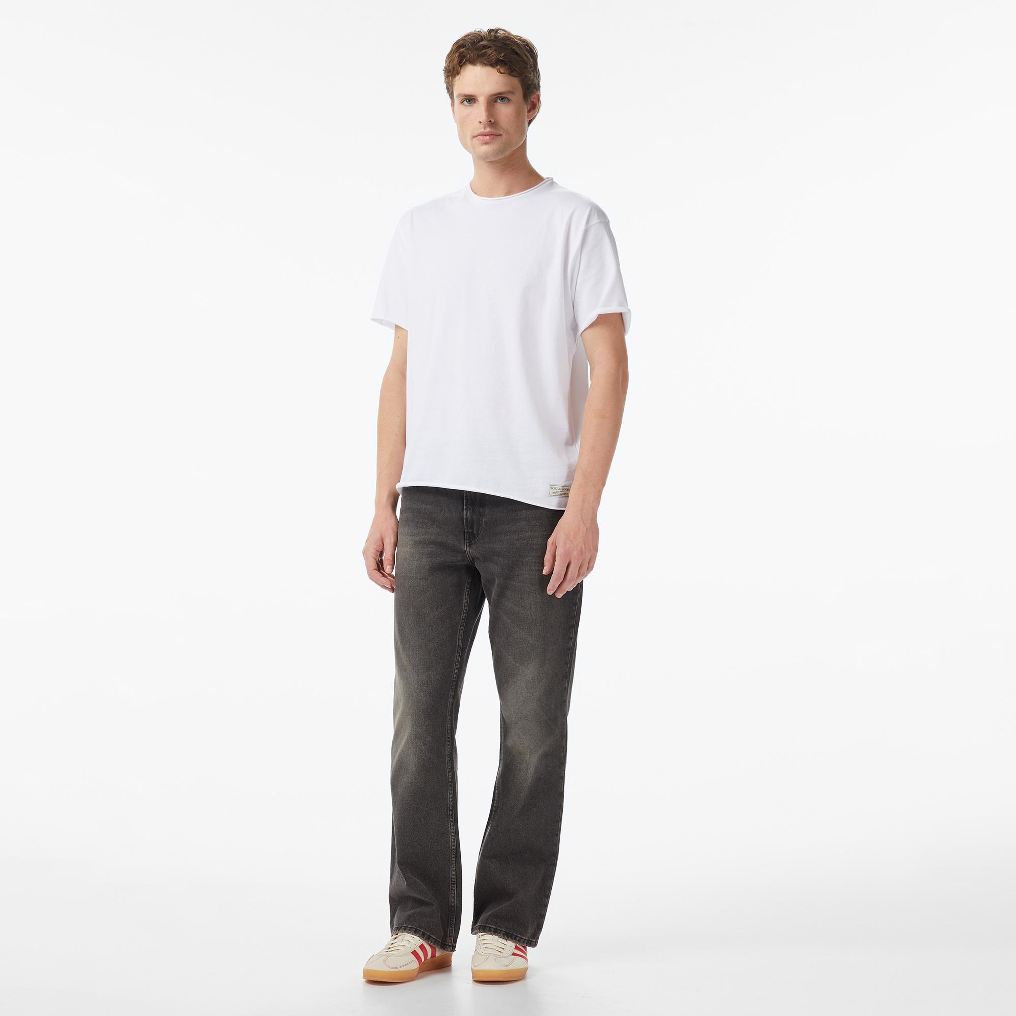 Scotch&Soda Raw Edge Erkek Beyaz T-Shirt