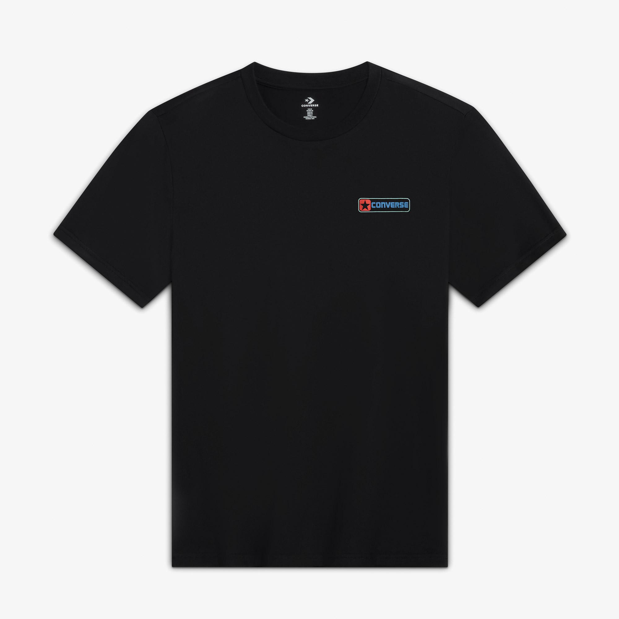 Converse Erkek Grafik Baskılı Siyah T-Shirt