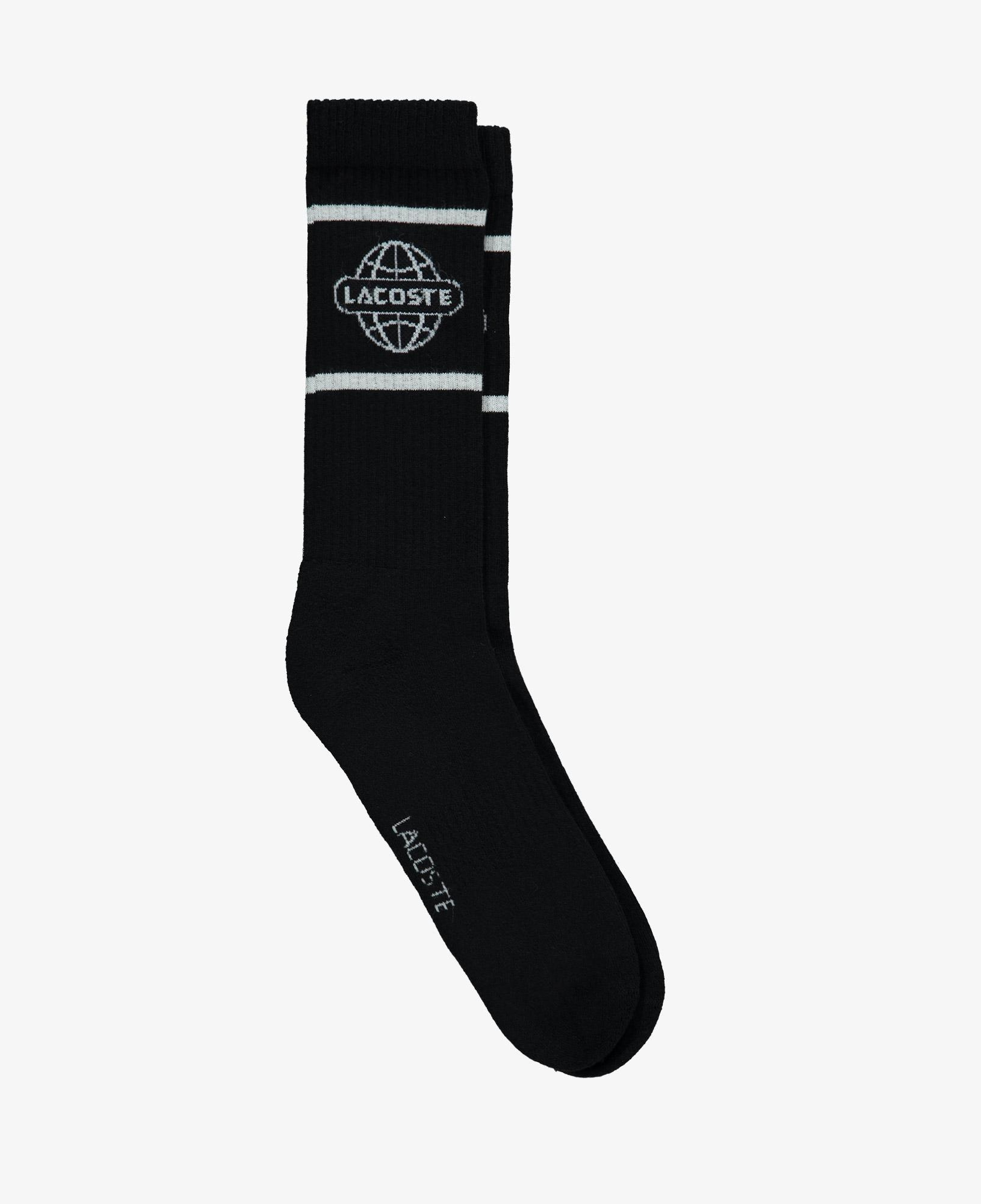 Lacoste Unisex Baskılı Siyah Çorap