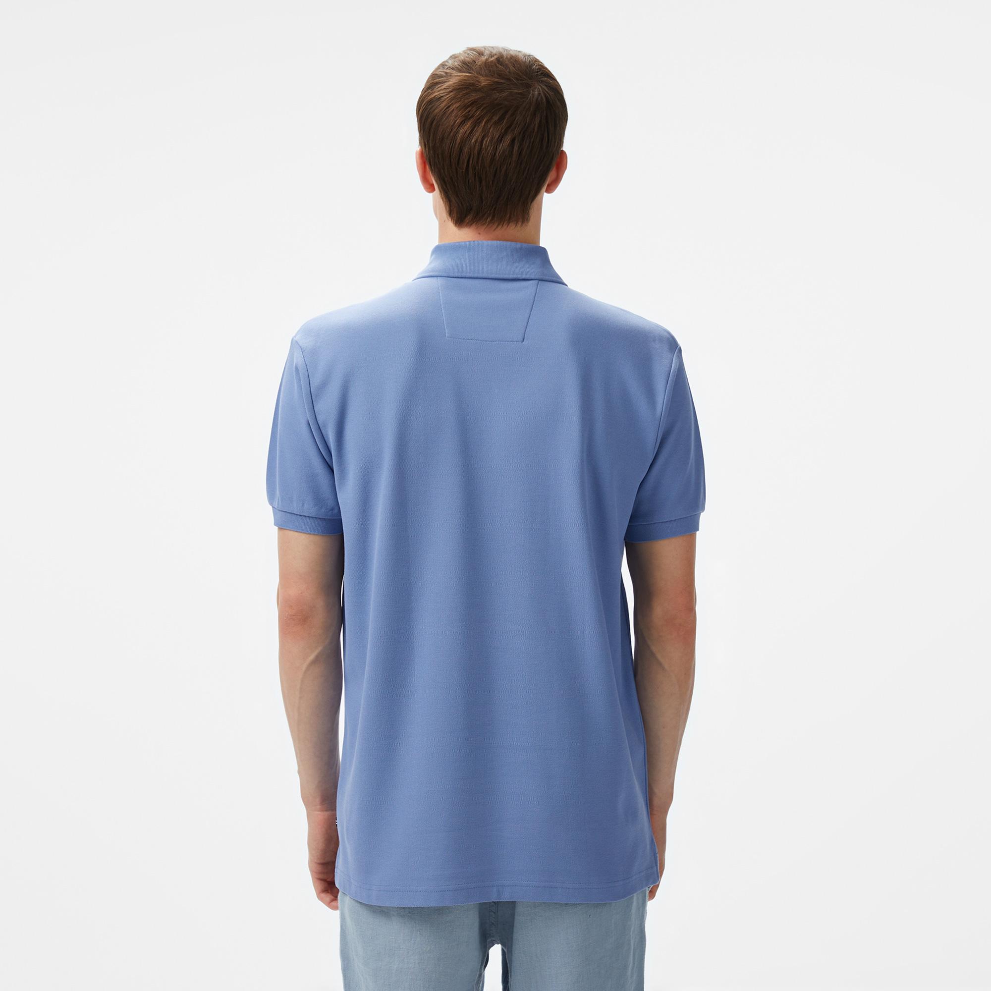 Nautica Erkek Mavi Classic Fit Polo Yaka T-Shirt