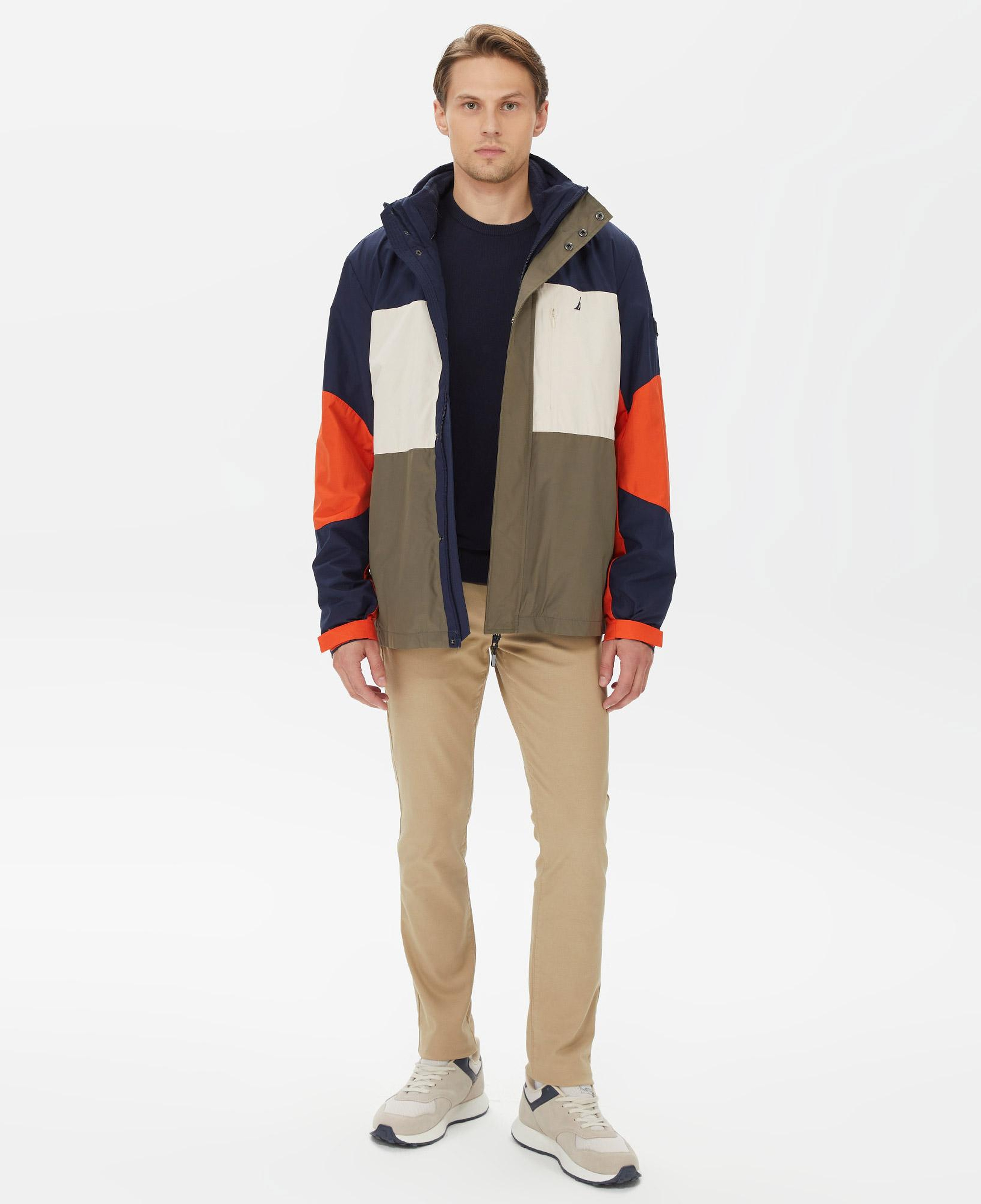 Nautica Erkek Lacivert Renk Bloklu Standart Fit Desenli Mont