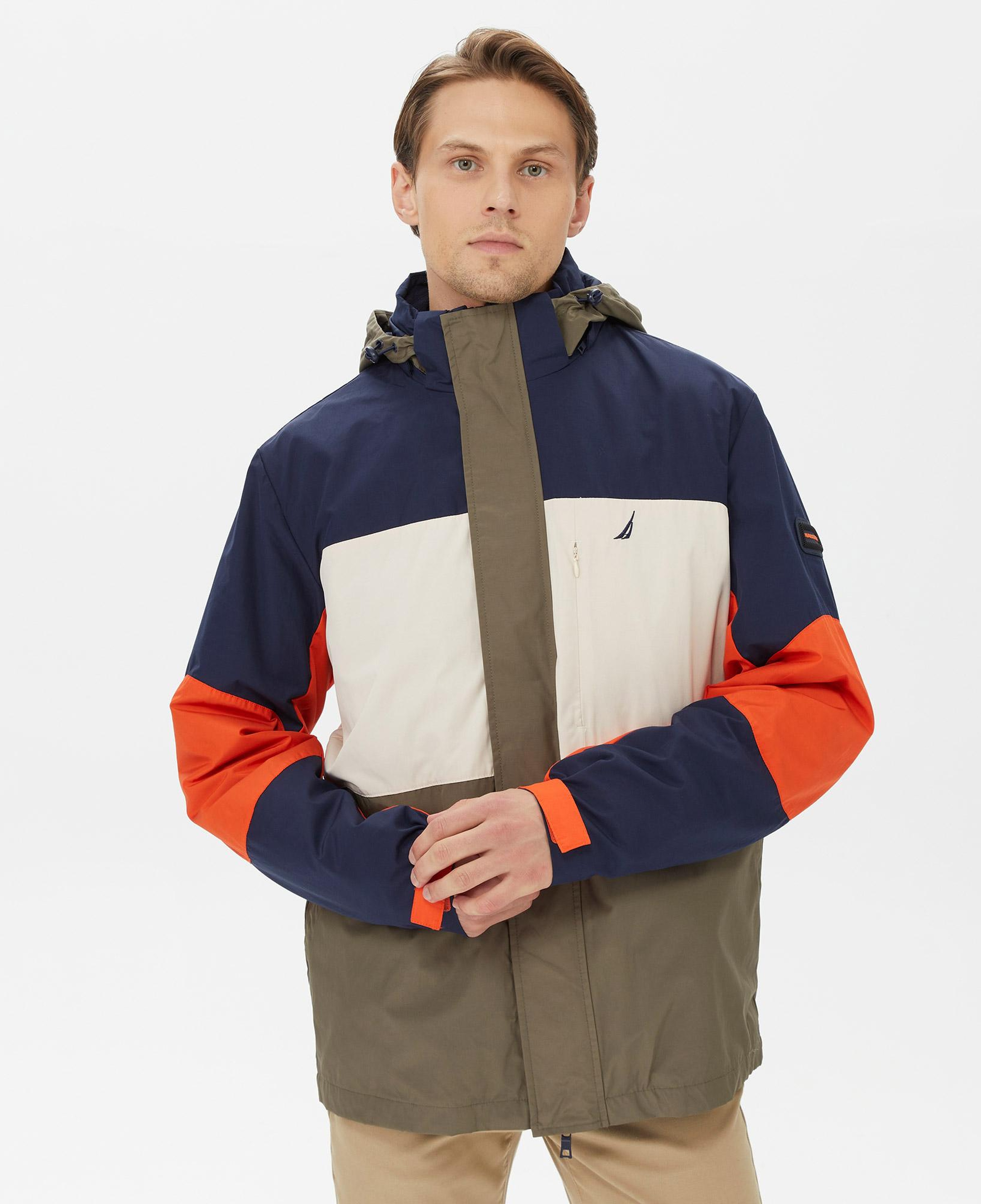 Nautica Erkek Lacivert Renk Bloklu Standart Fit Desenli Mont