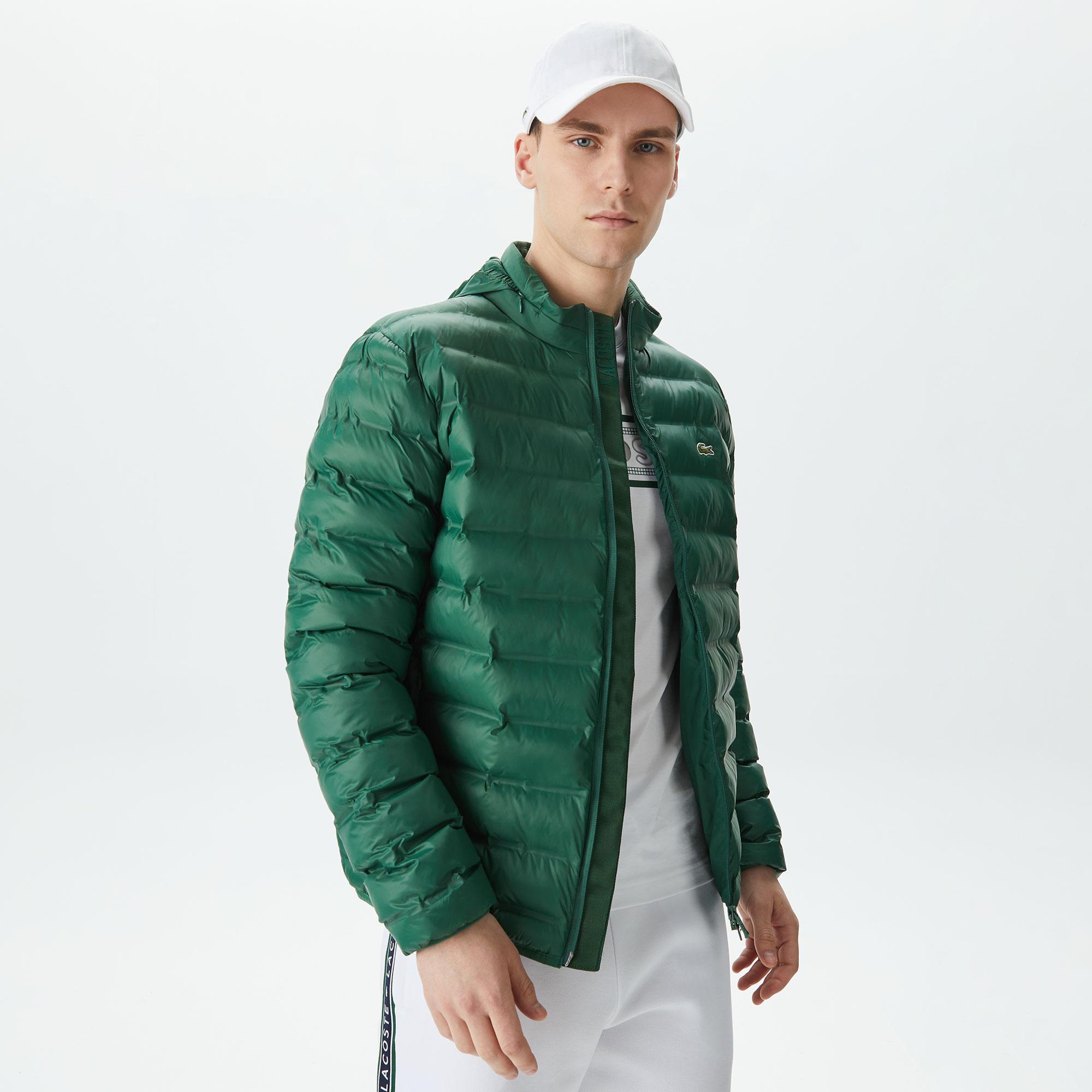 Lacoste Erkek Kapüşonlu Yeşil Mont