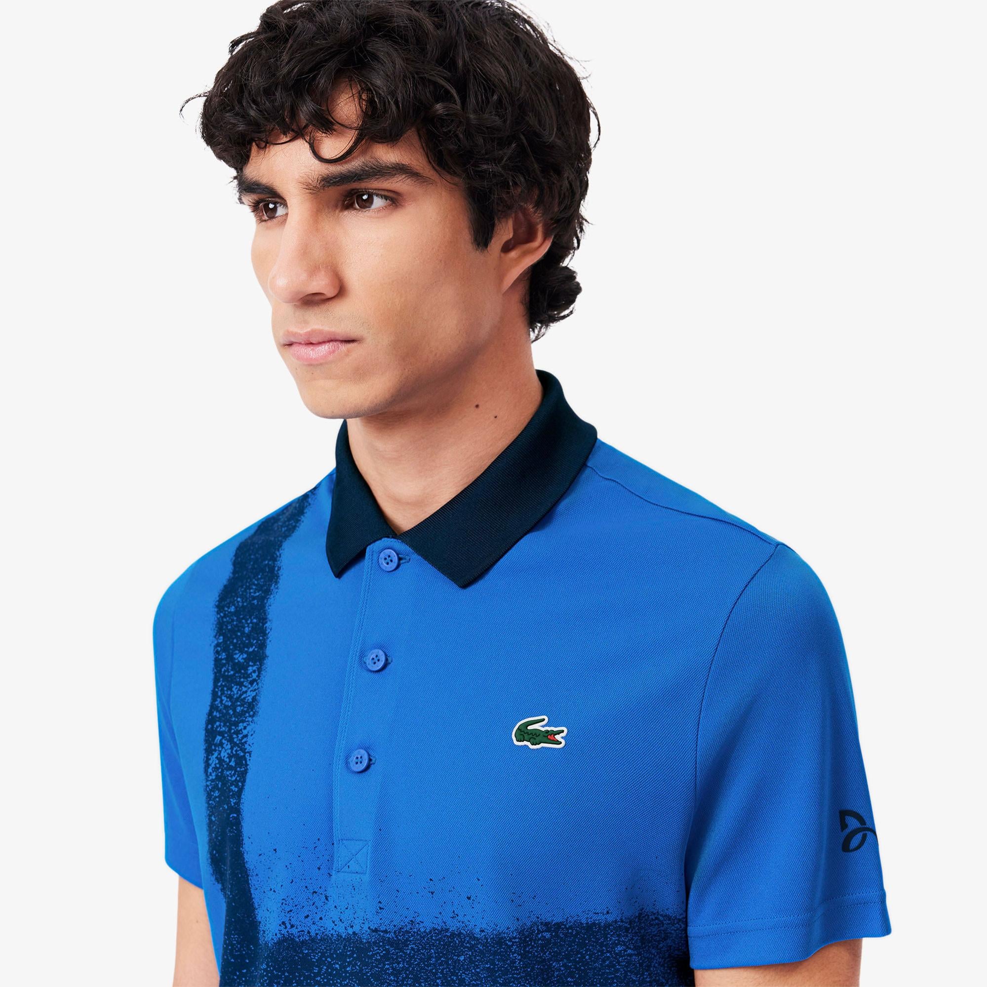 Lacoste Sport X Novak Djokovic Erkek Regular Fit Baskılı Lacivert Polo