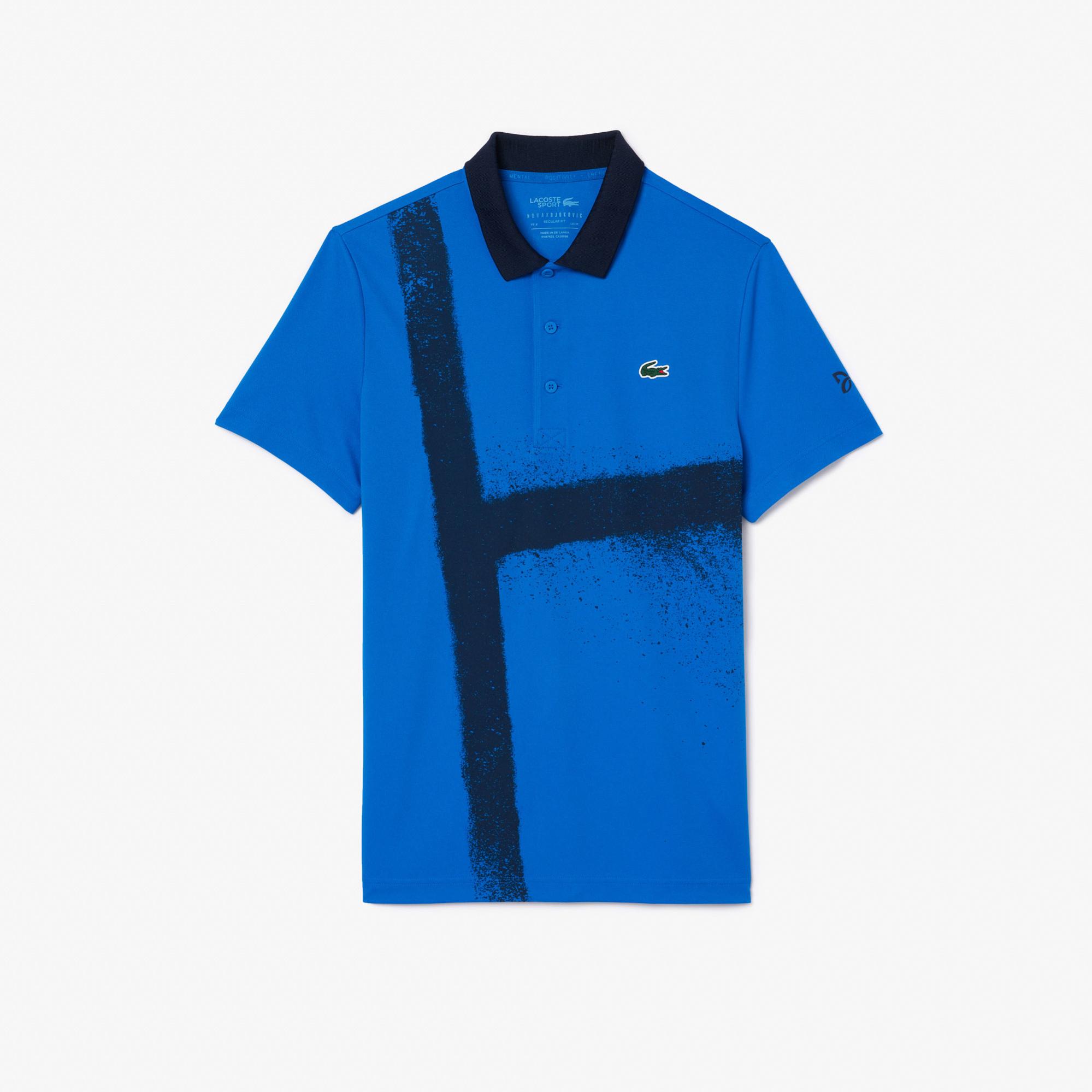 Lacoste Sport X Novak Djokovic Erkek Regular Fit Baskılı Lacivert Polo