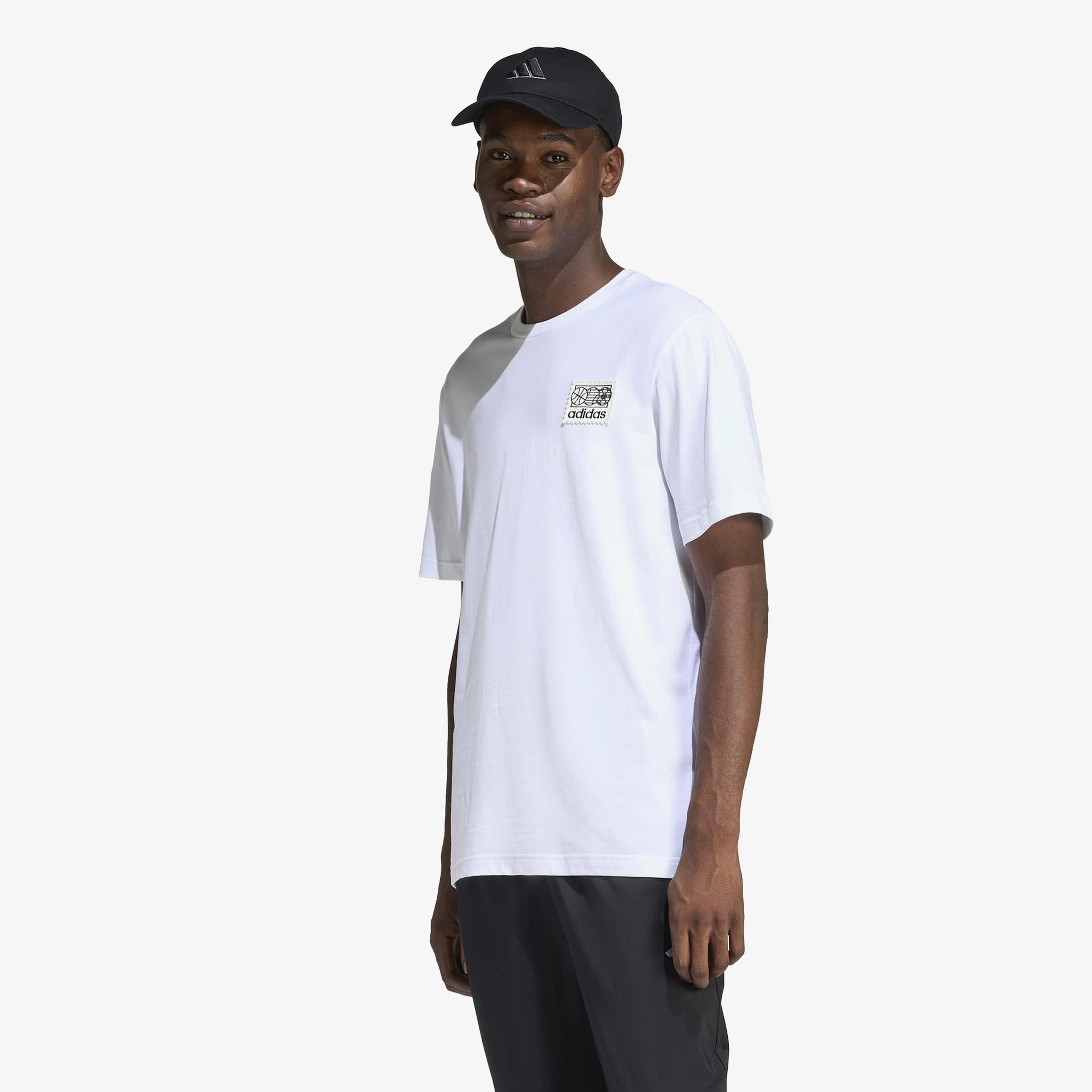 adidas Memories of Sport Patch Graphic Erkek Beyaz T-Shirt