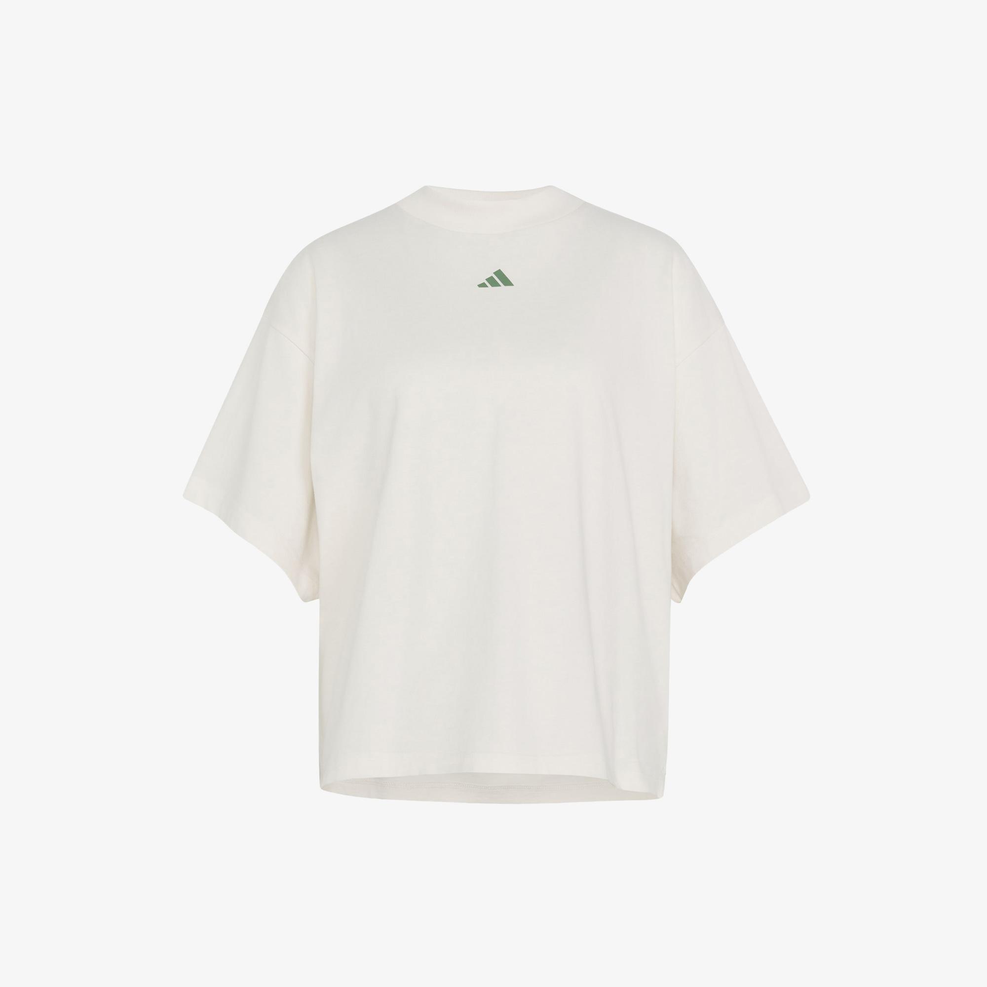 adidas Studio Boyfriend Kadın Beyaz T-Shirt