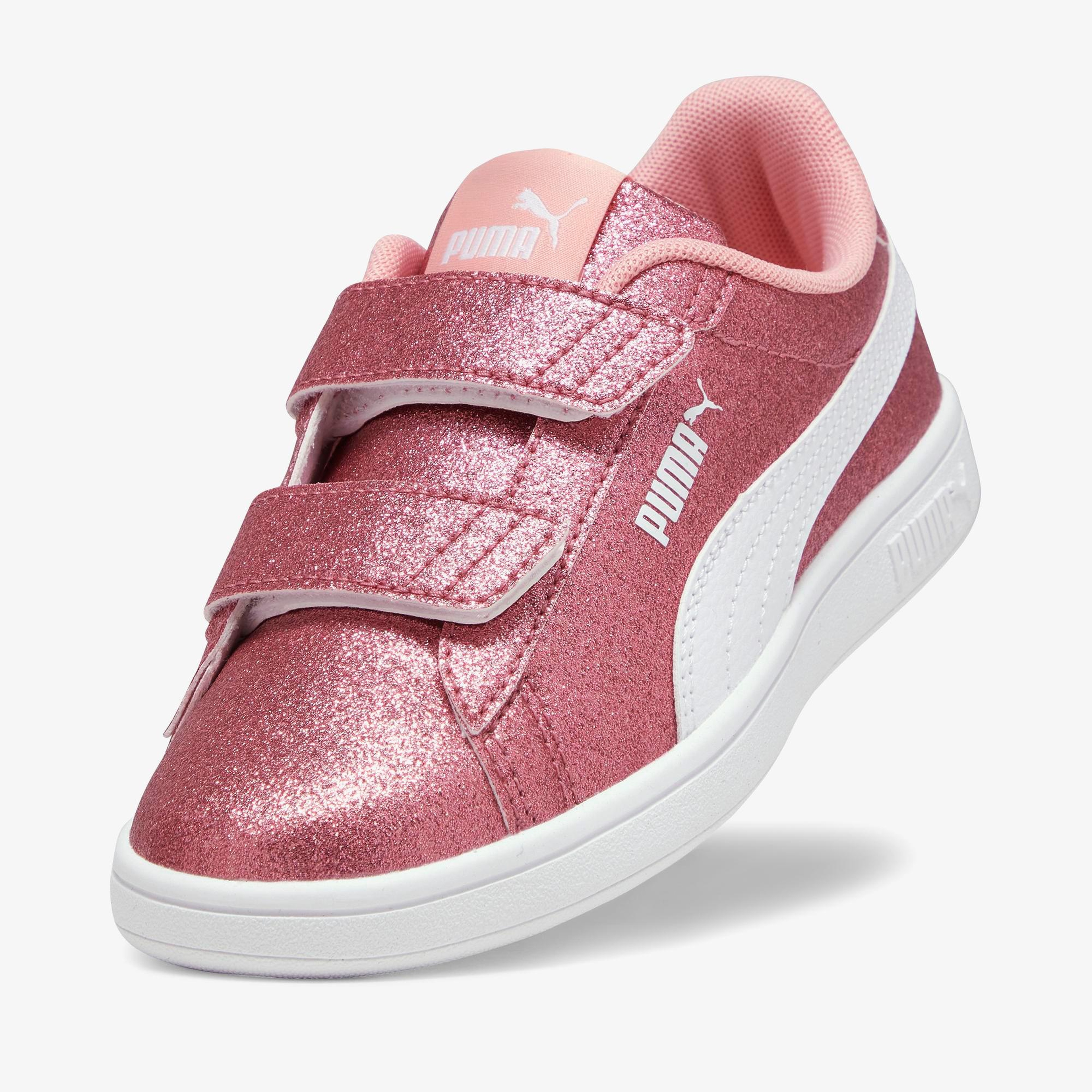Puma Smash 3.0 Gliz Glam V PS Çocuk Pembe Spor Ayakkabı