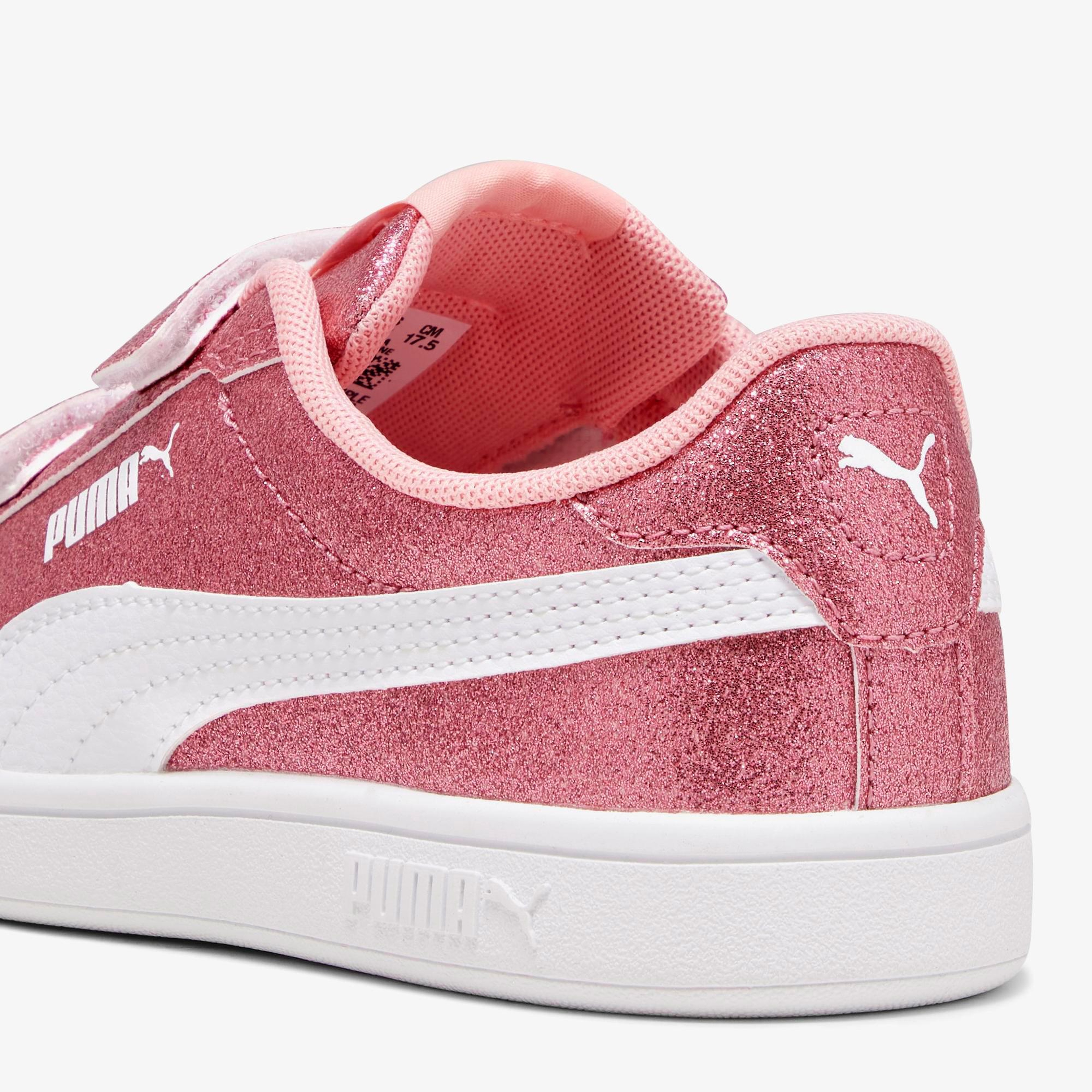 Puma Smash 3.0 Gliz Glam V PS Çocuk Pembe Spor Ayakkabı
