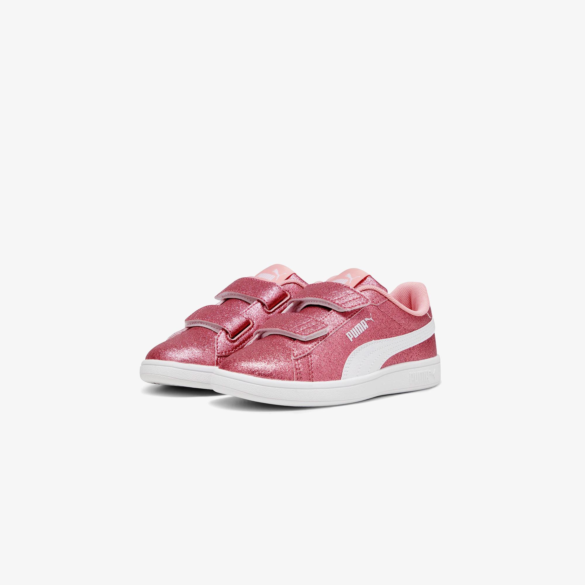Puma Smash 3.0 Gliz Glam V PS Çocuk Pembe Spor Ayakkabı