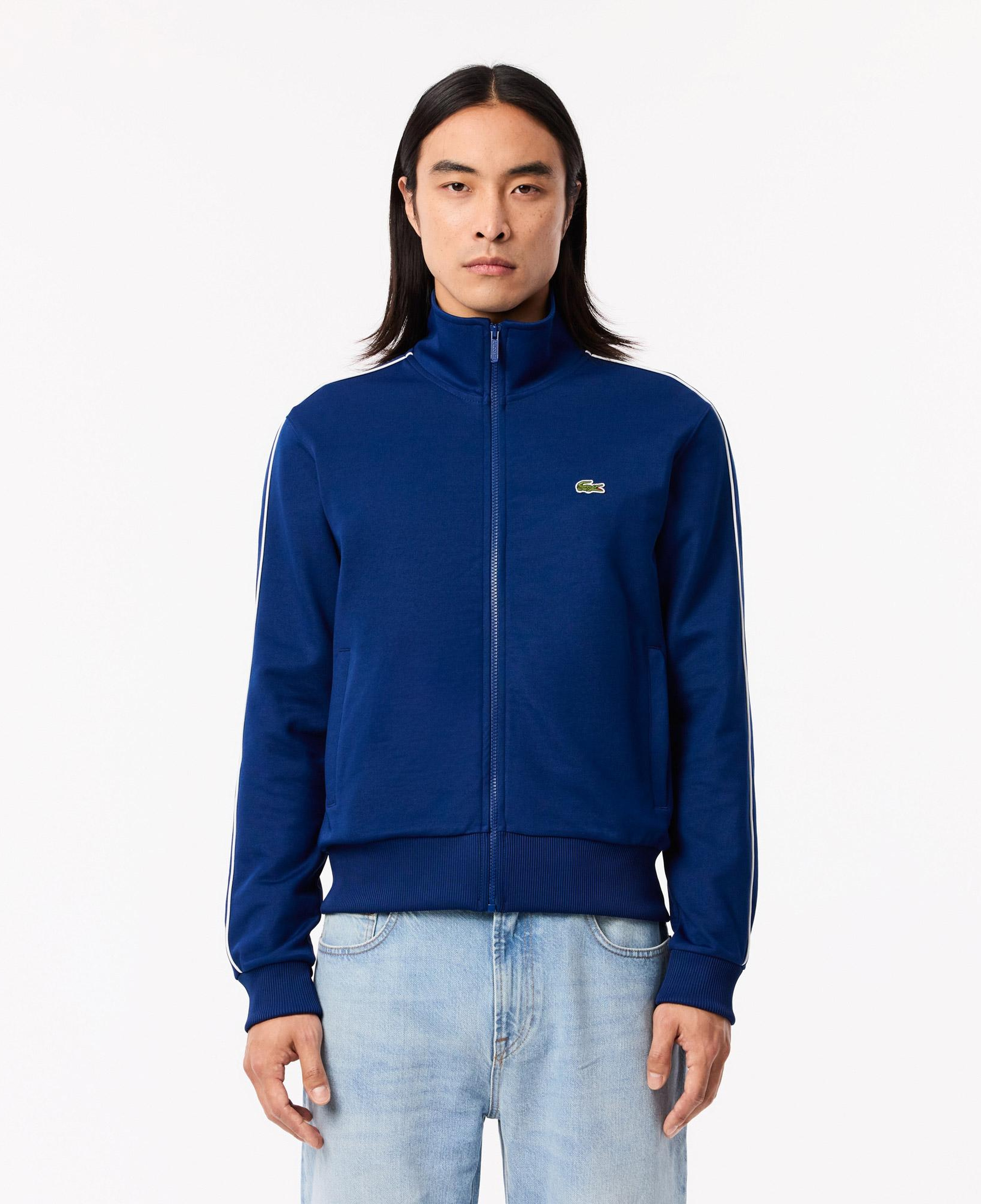 Erkek Regular Fit Fermuarlı Mavi Sweatshirt