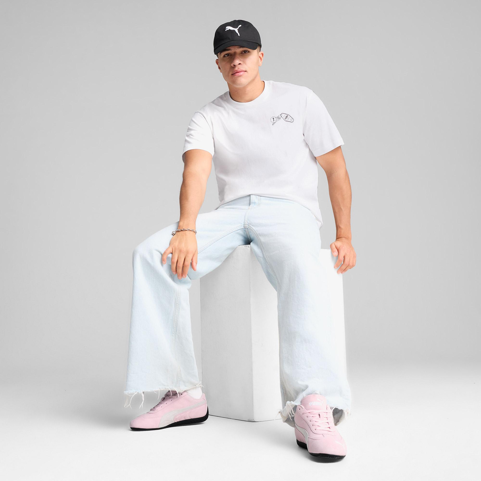 Puma Graphics Hotel Relaxed Erkek Beyaz T-Shirt