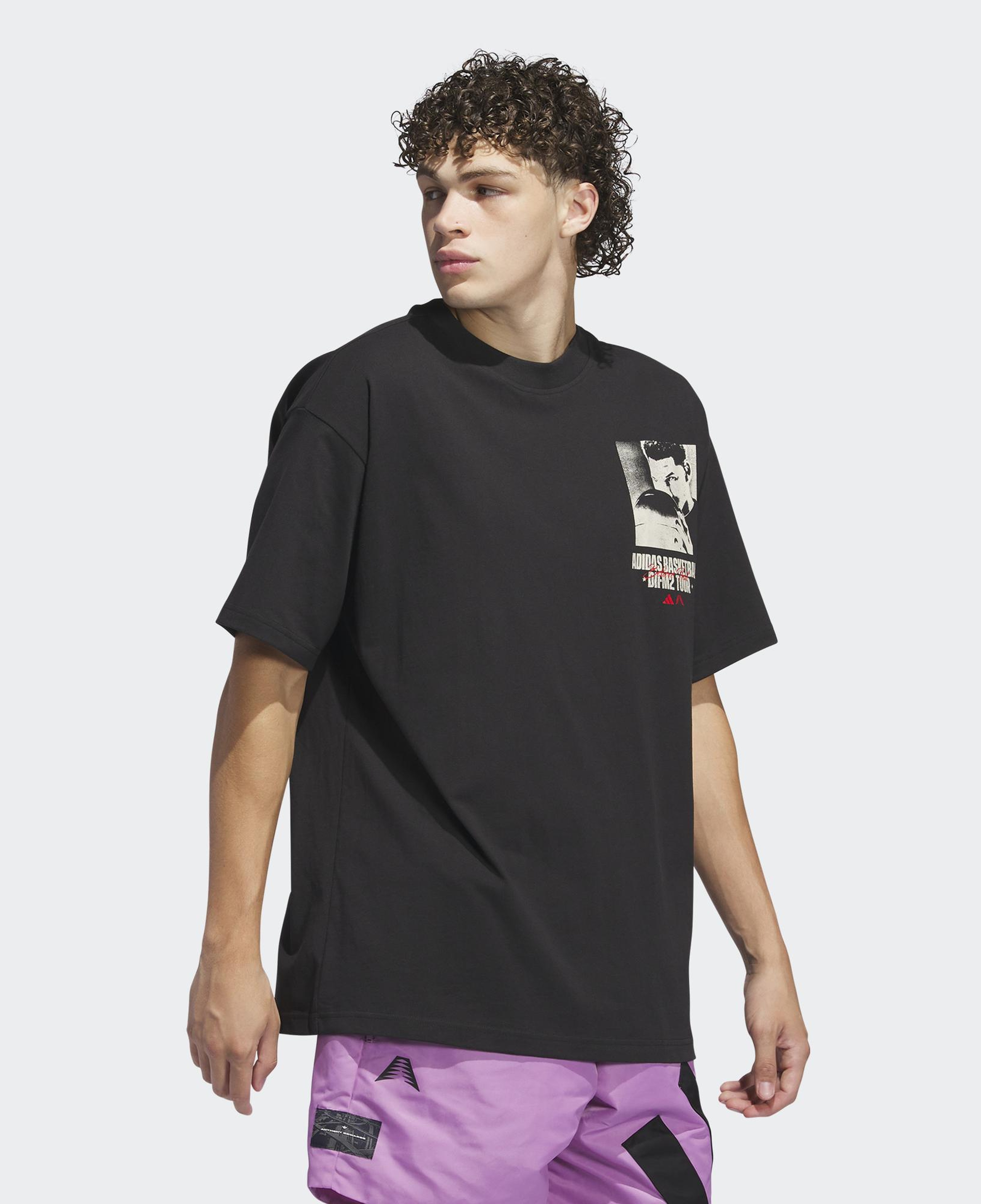 adidas Anthony Edwards Graphic Erkek Siyah Günlük T-Shirt