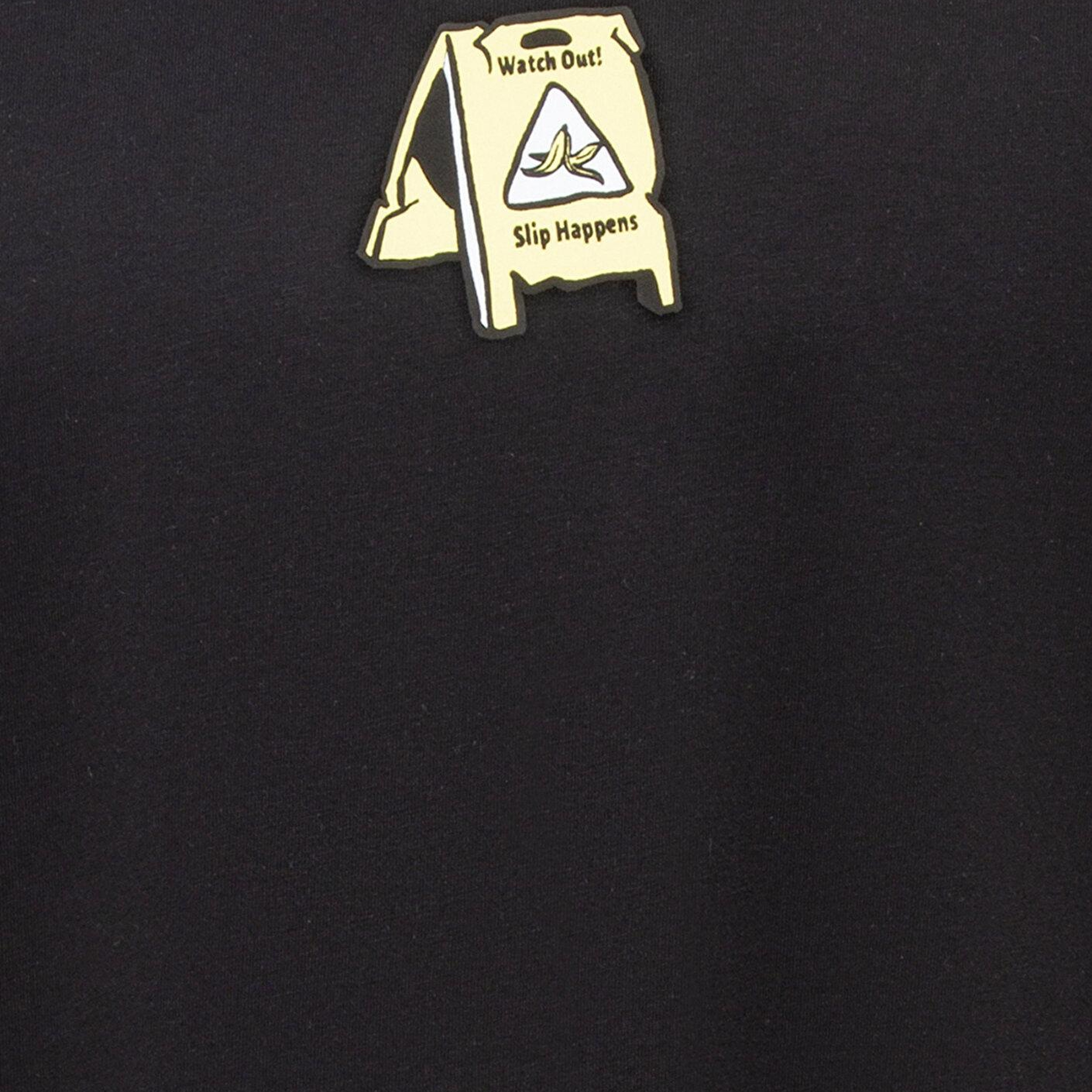 Mavi Baskılı Siyah Tişört Oversize / Geniş Kesim 0613649-900