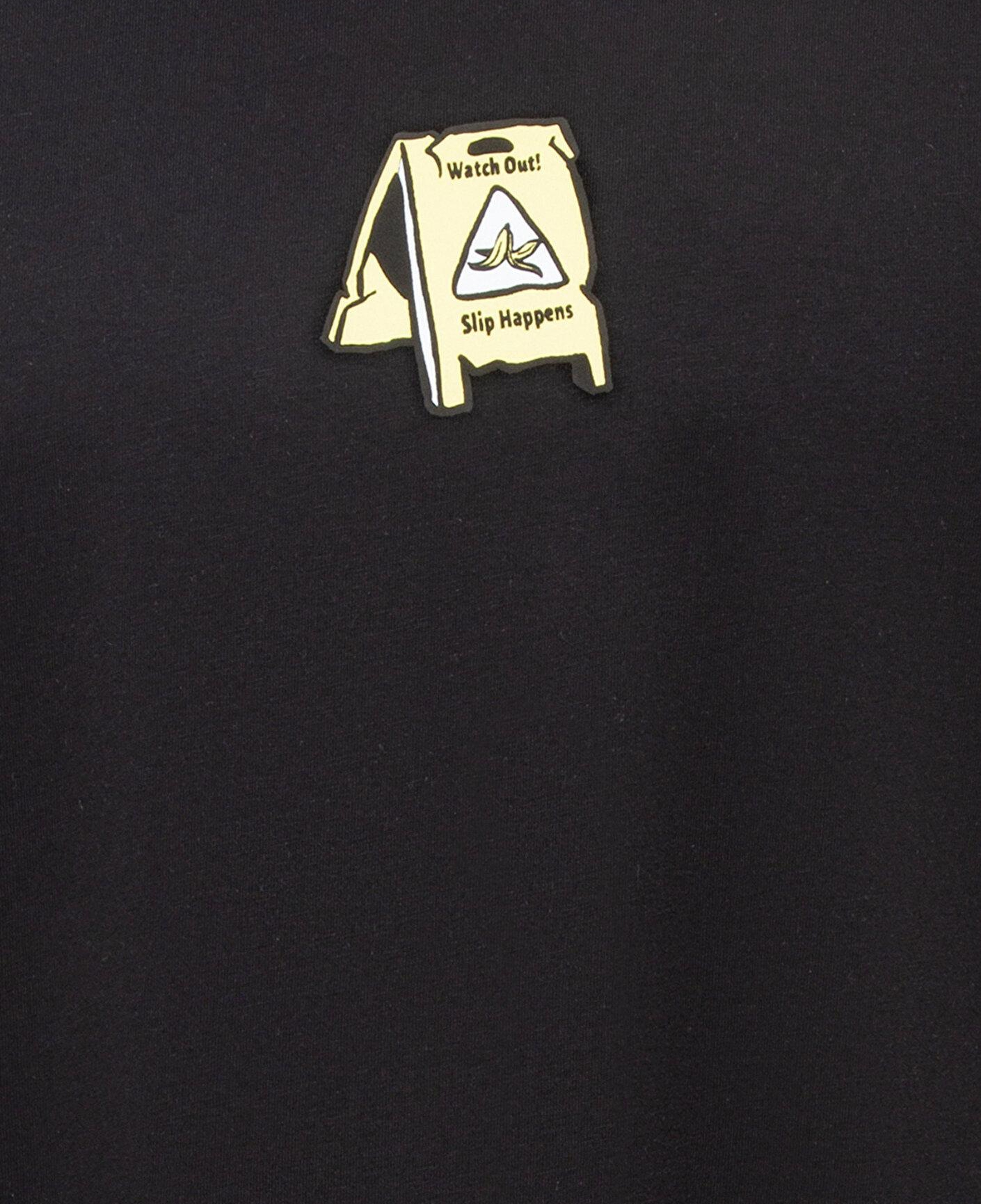 Mavi Baskılı Siyah Tişört Oversize / Geniş Kesim 0613649-900